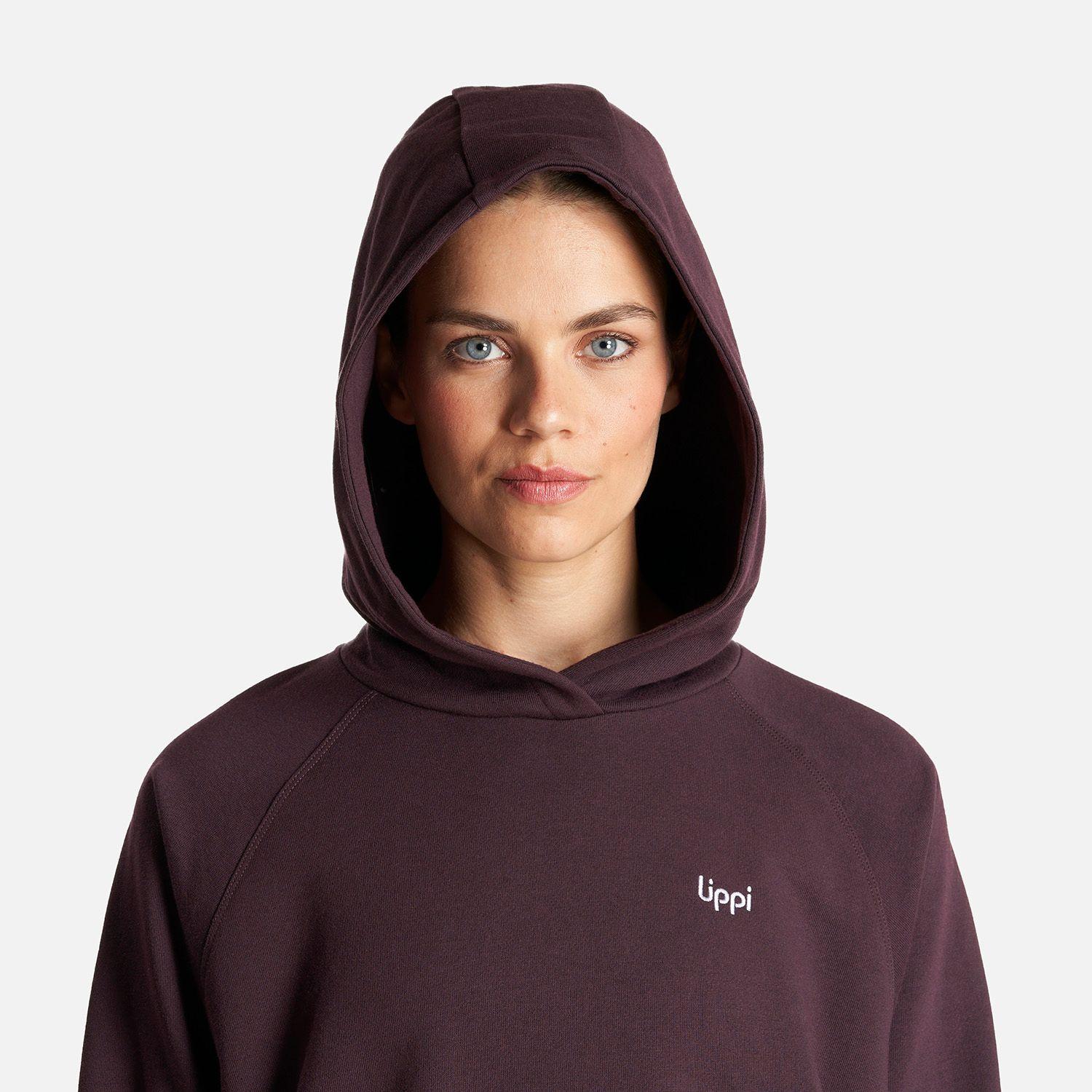 Poleron Mujer Ulmo Hoody Sweatshirt Burdeo Lippi-5