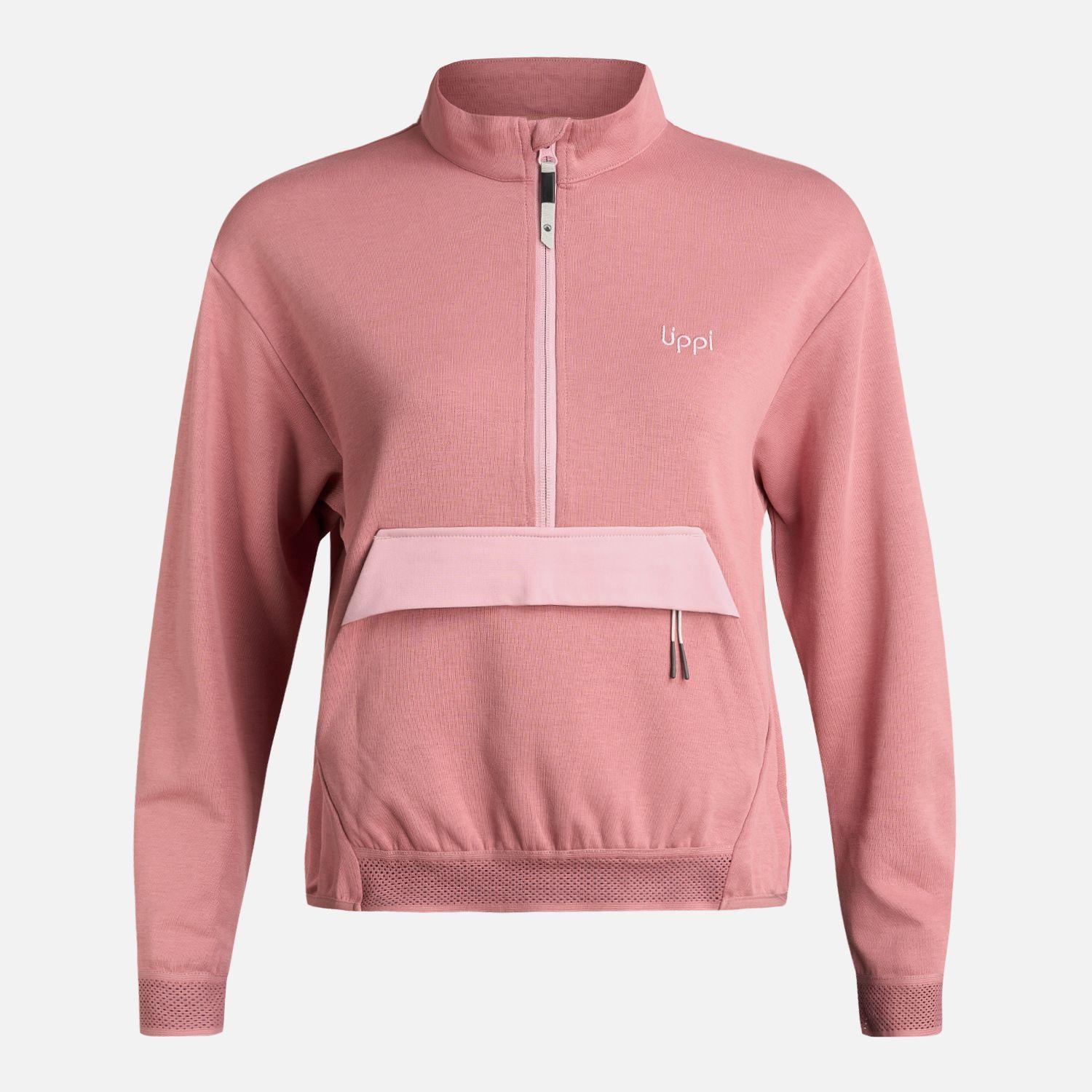 Polerón Mujer DownStreet 1/4Zip Sweatshirt Rosa Oscuro Lippi-7