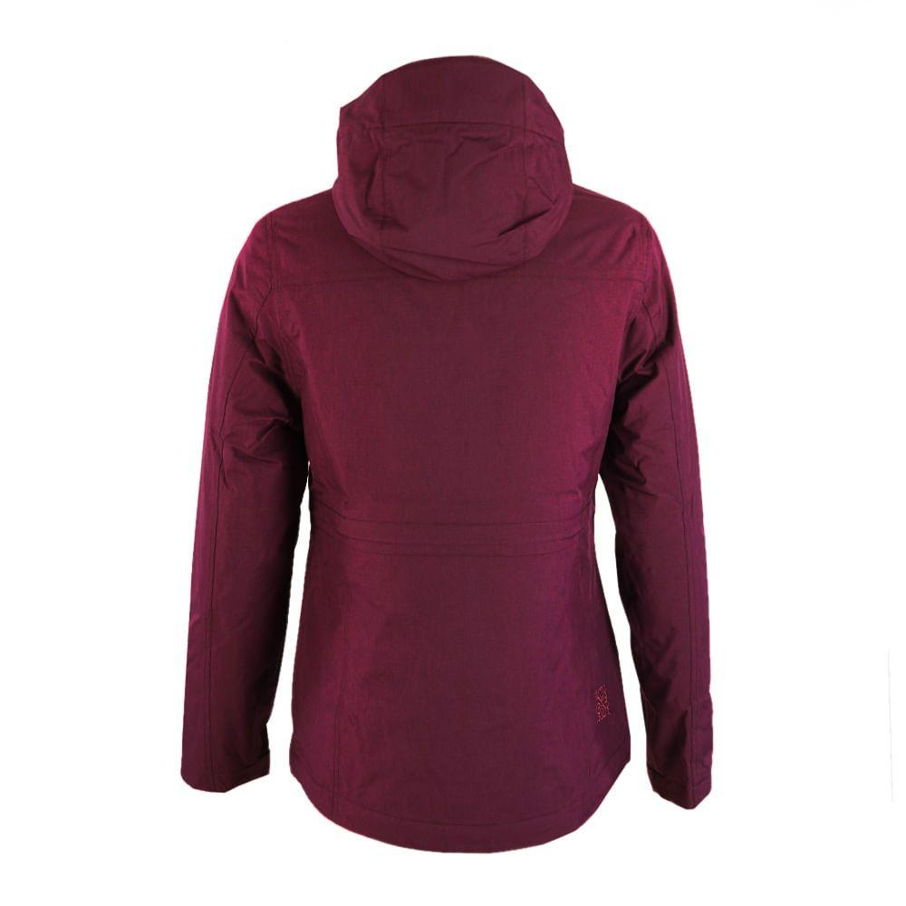 Chaqueta Mujer Linque B-Dry Hoody Jacket Melange Uva Lippi-1