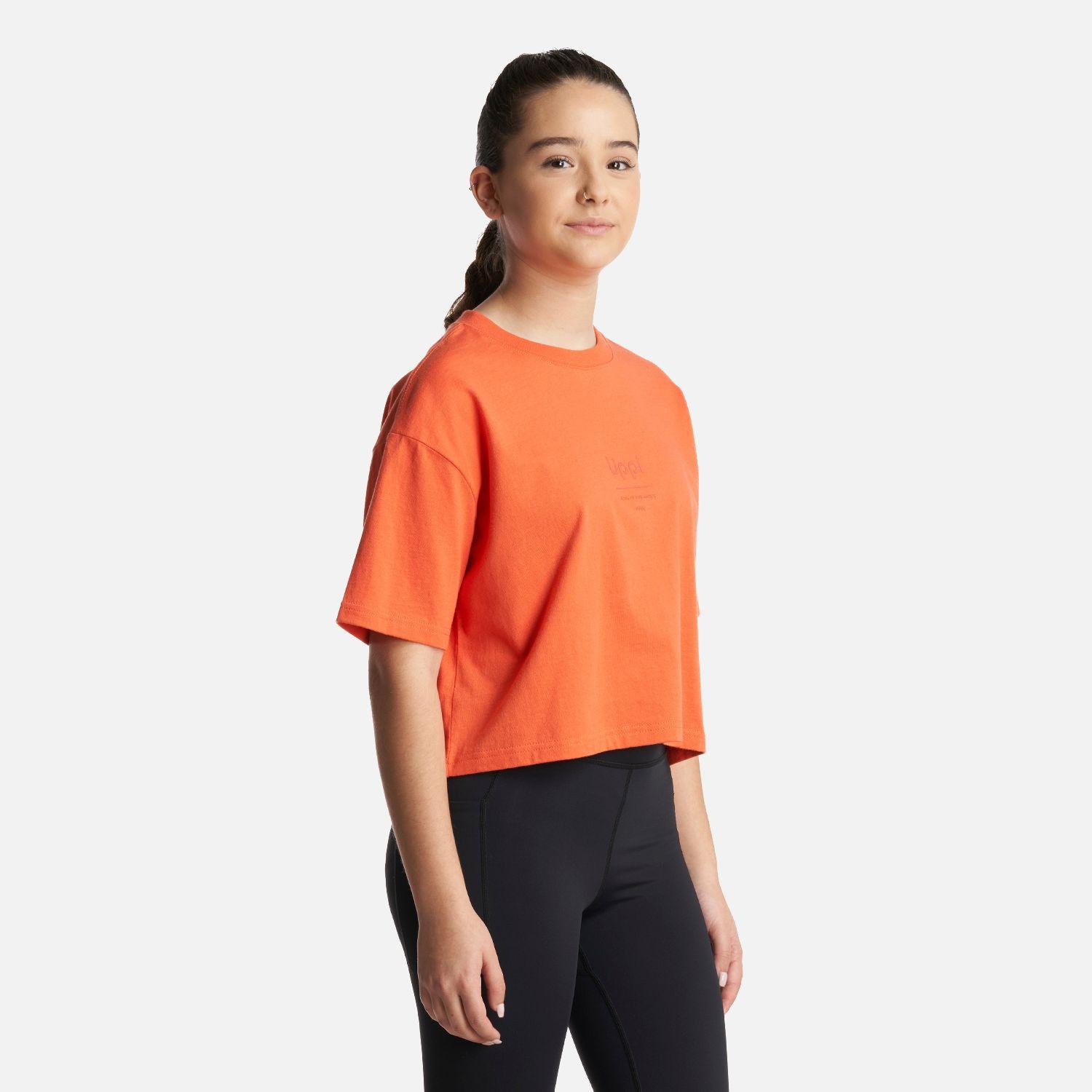 Polera Teen Girl Skyline Crop T-Shirt Salmon Lippi-2