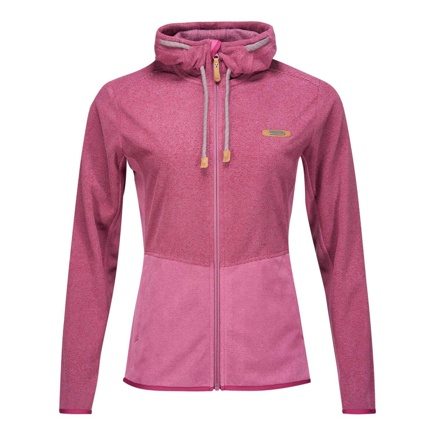 Poleron Mujer Stripes Nano-F Full Zip Hoody Frambuesa Lippi V21-0