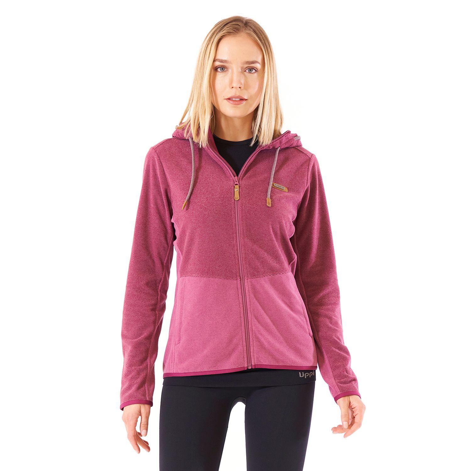 Poleron Mujer Stripes Nano-F Full Zip Hoody Frambuesa Lippi V21-1