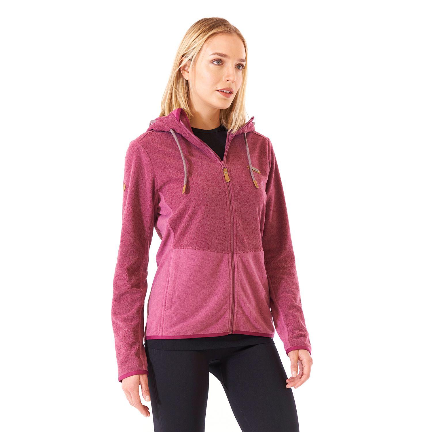Poleron Mujer Stripes Nano-F Full Zip Hoody Frambuesa Lippi V21-2