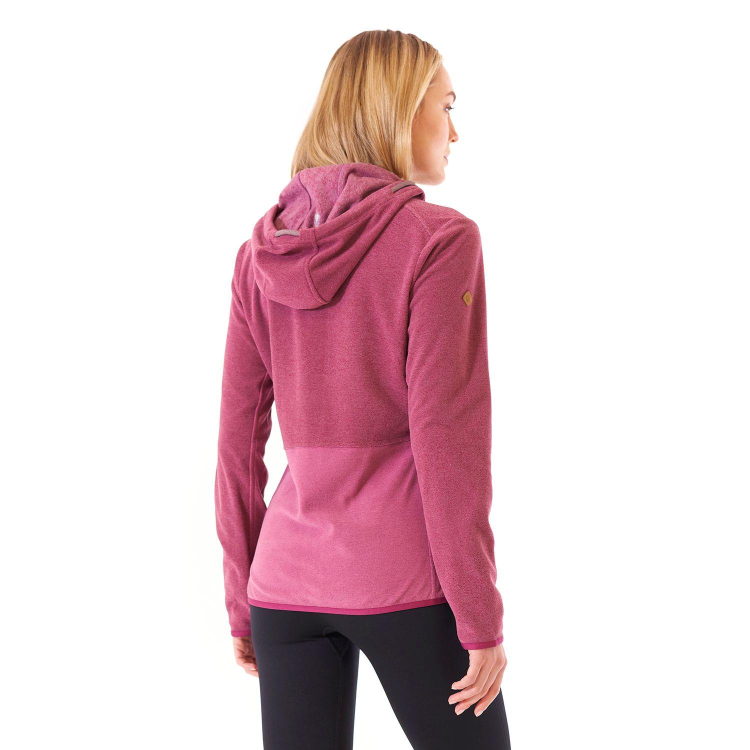 Poleron Mujer Stripes Nano-F Full Zip Hoody Frambuesa Lippi V21-3