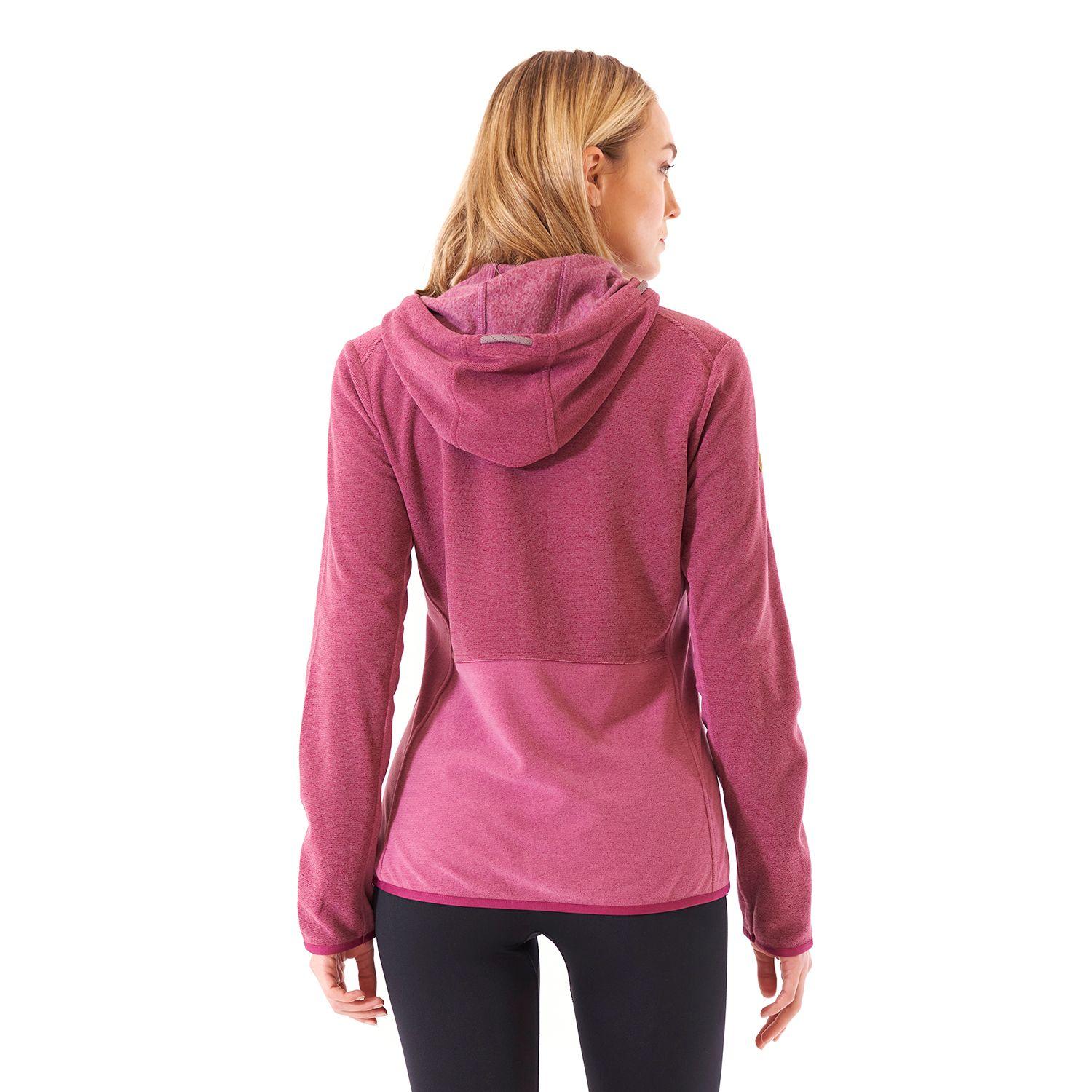 Poleron Mujer Stripes Nano-F Full Zip Hoody Frambuesa Lippi V21-6