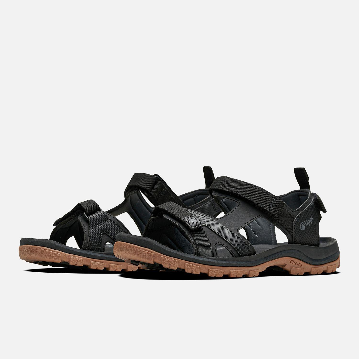 Sandalia Hombre Go Out Negro Goma Lippi-1