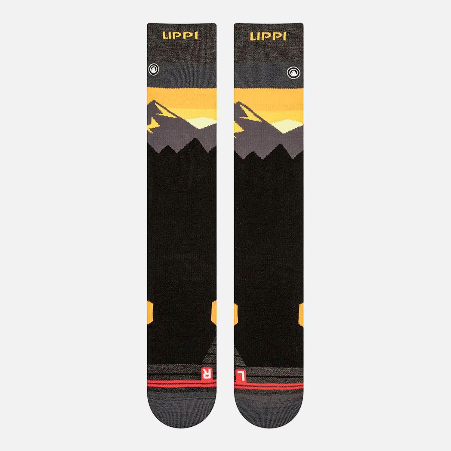 Calcetin Hombre All Mountain Ski Socks Gris Oscuro Lippi I23-1