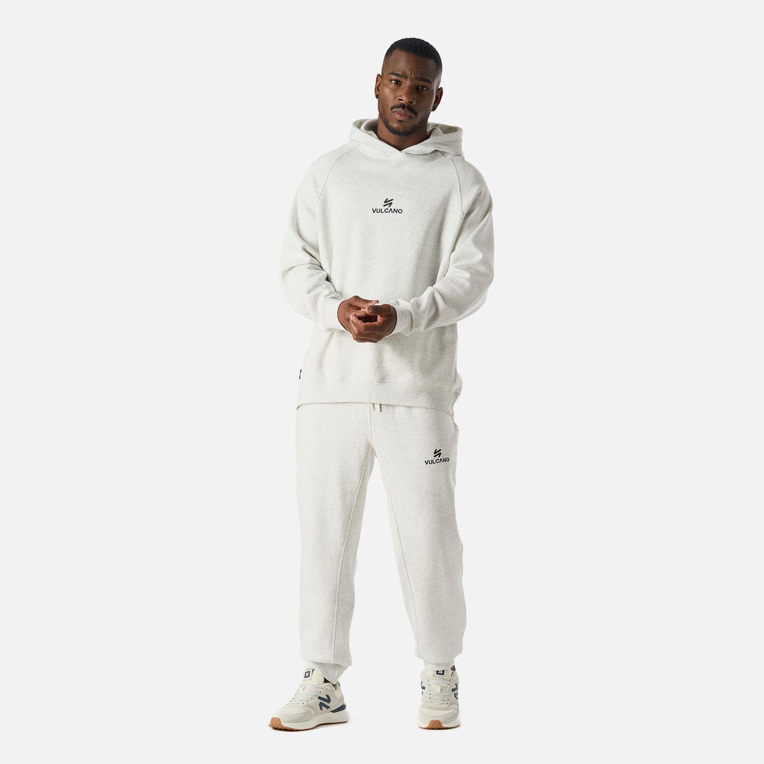 Polerón Hombre Cool Down Hoody Gris Claro Vulcano-6
