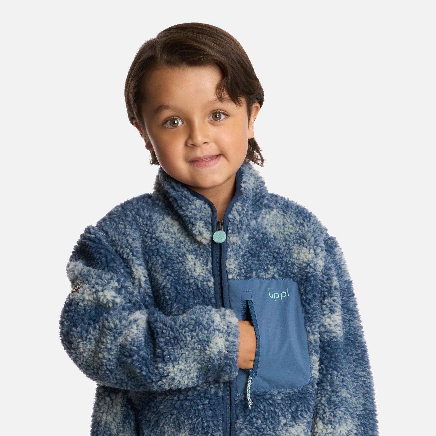 Polar Niño Glaciar Sherpa-pro Print Azul Piedra Lippi I25-3
