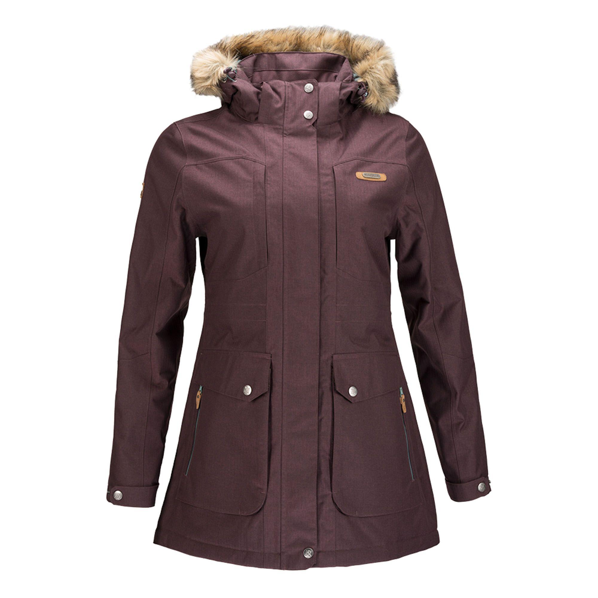Chaqueta Mujer Roble B-Dry Hoody Jacket Melange Vino Lippi I19-0