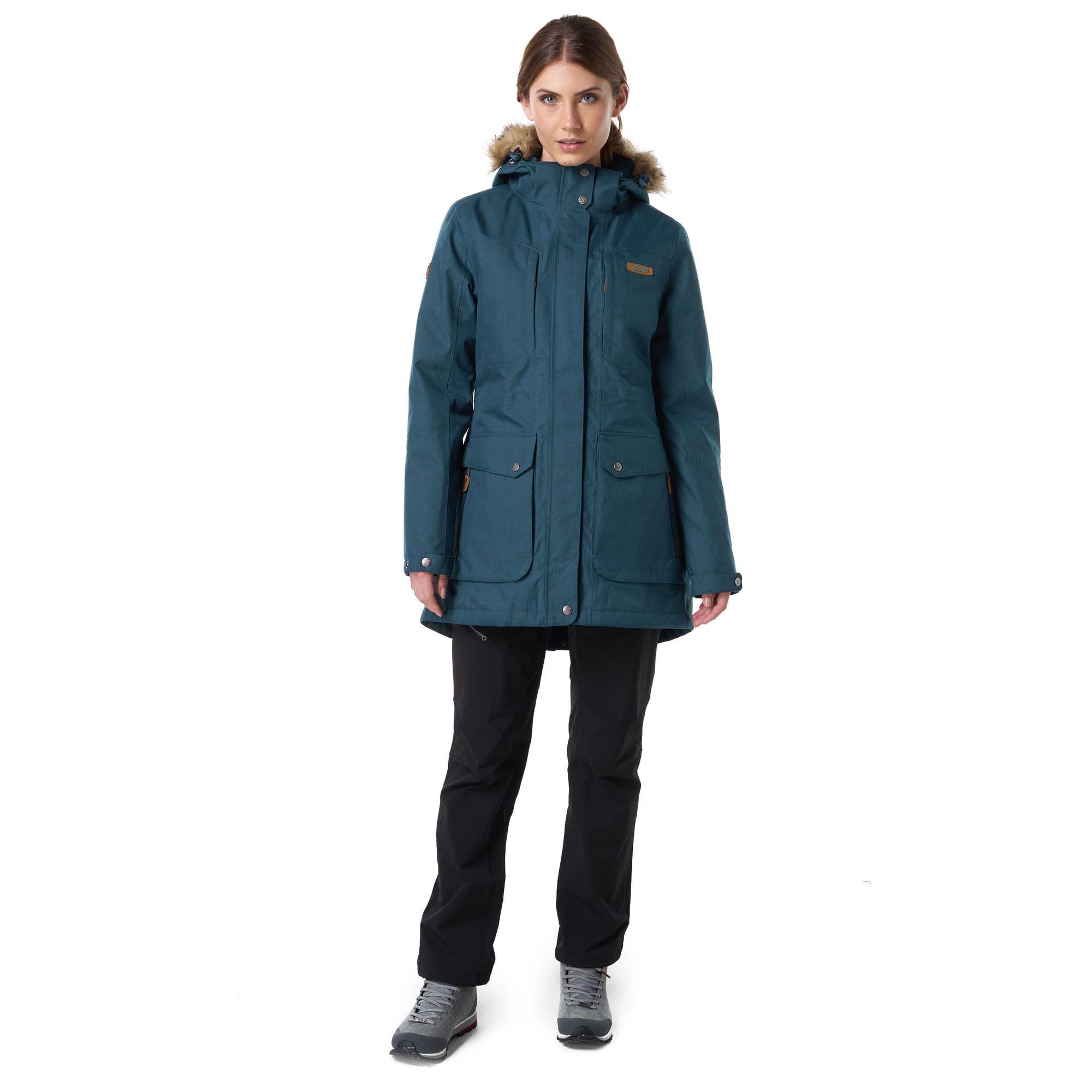 Chaqueta Mujer Roble B-Dry Hoody Jacket Melange Vino Lippi I19-1