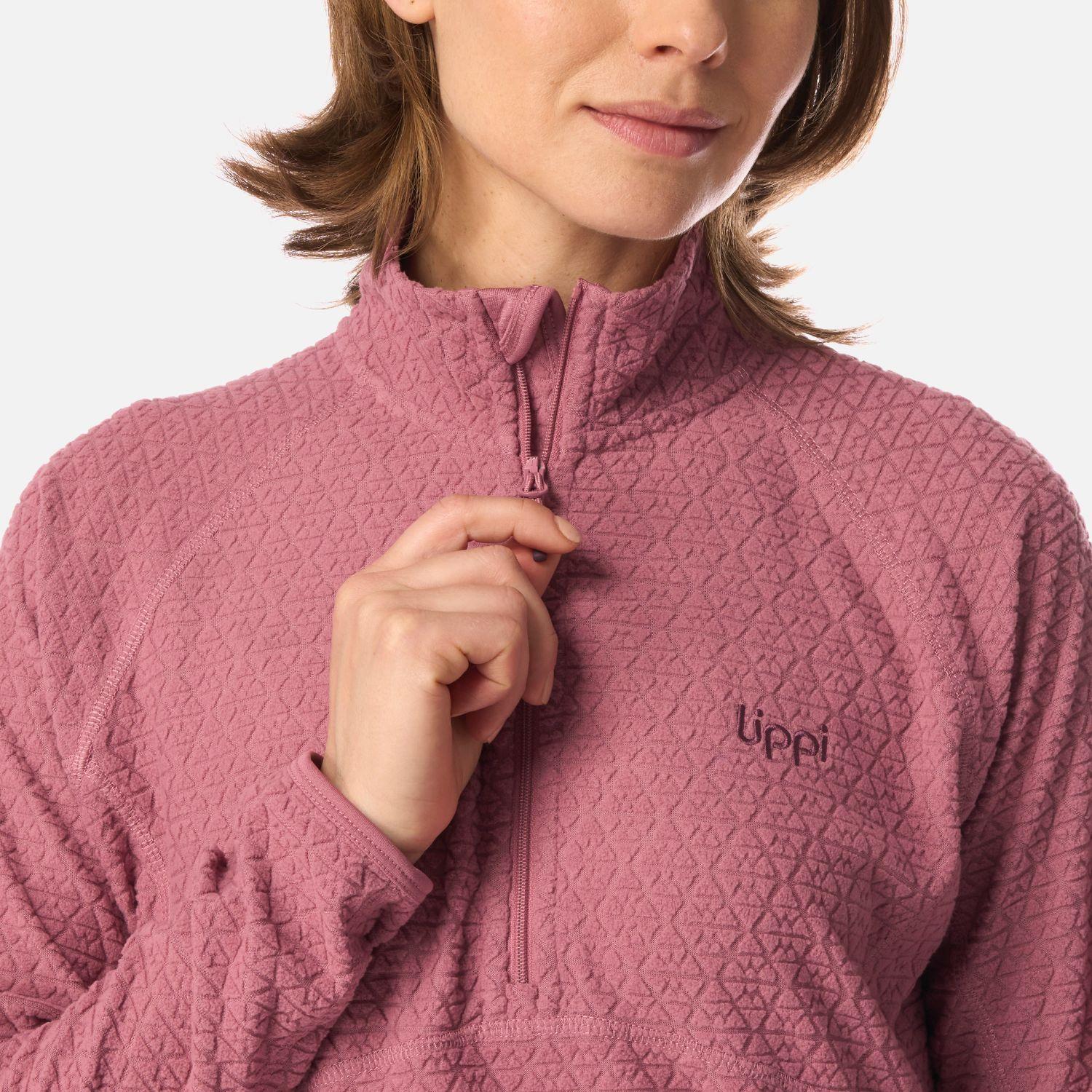 Polerón Mujer Jacaranda Nano-F 1/4 Zip Rosa Oscuro Lippi I26-3