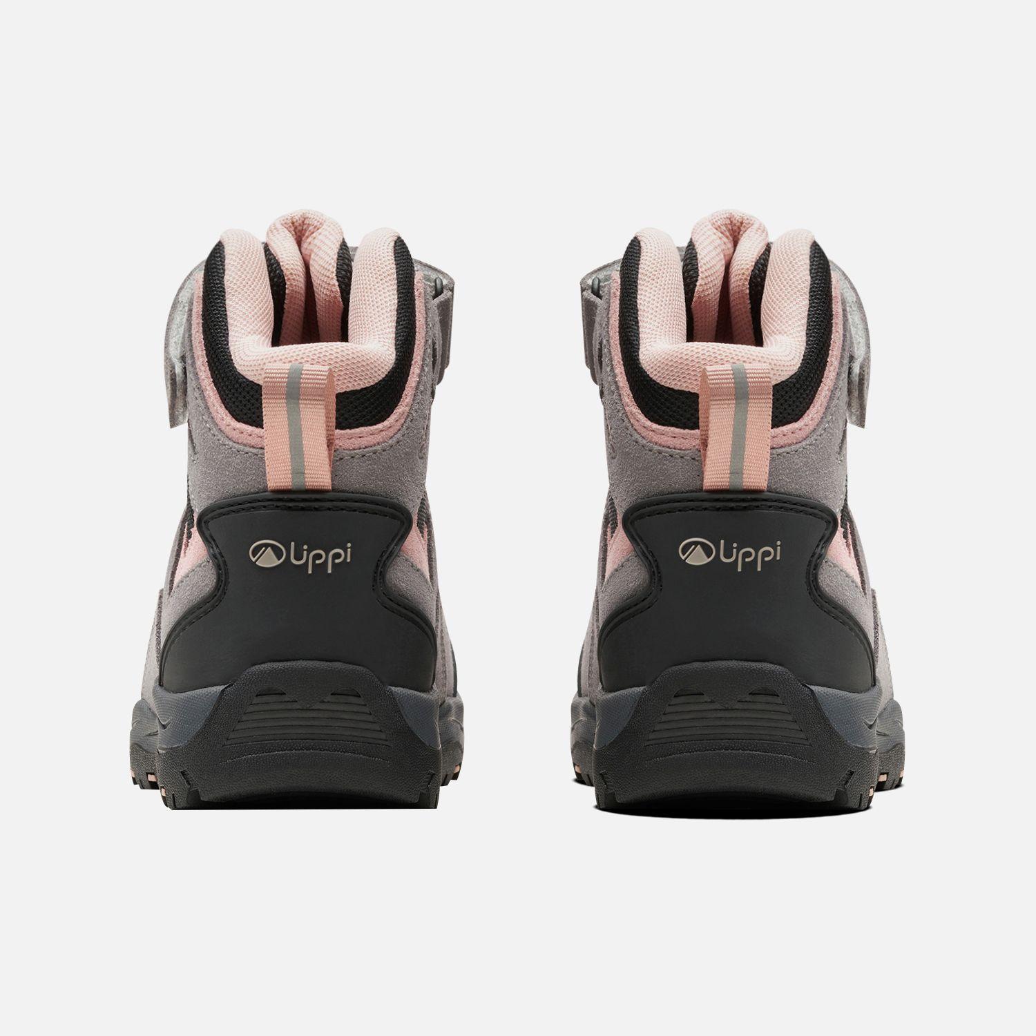 Botín Niña Puelo Cs Hi Velcro Gris / Damasco Lippi I25-5