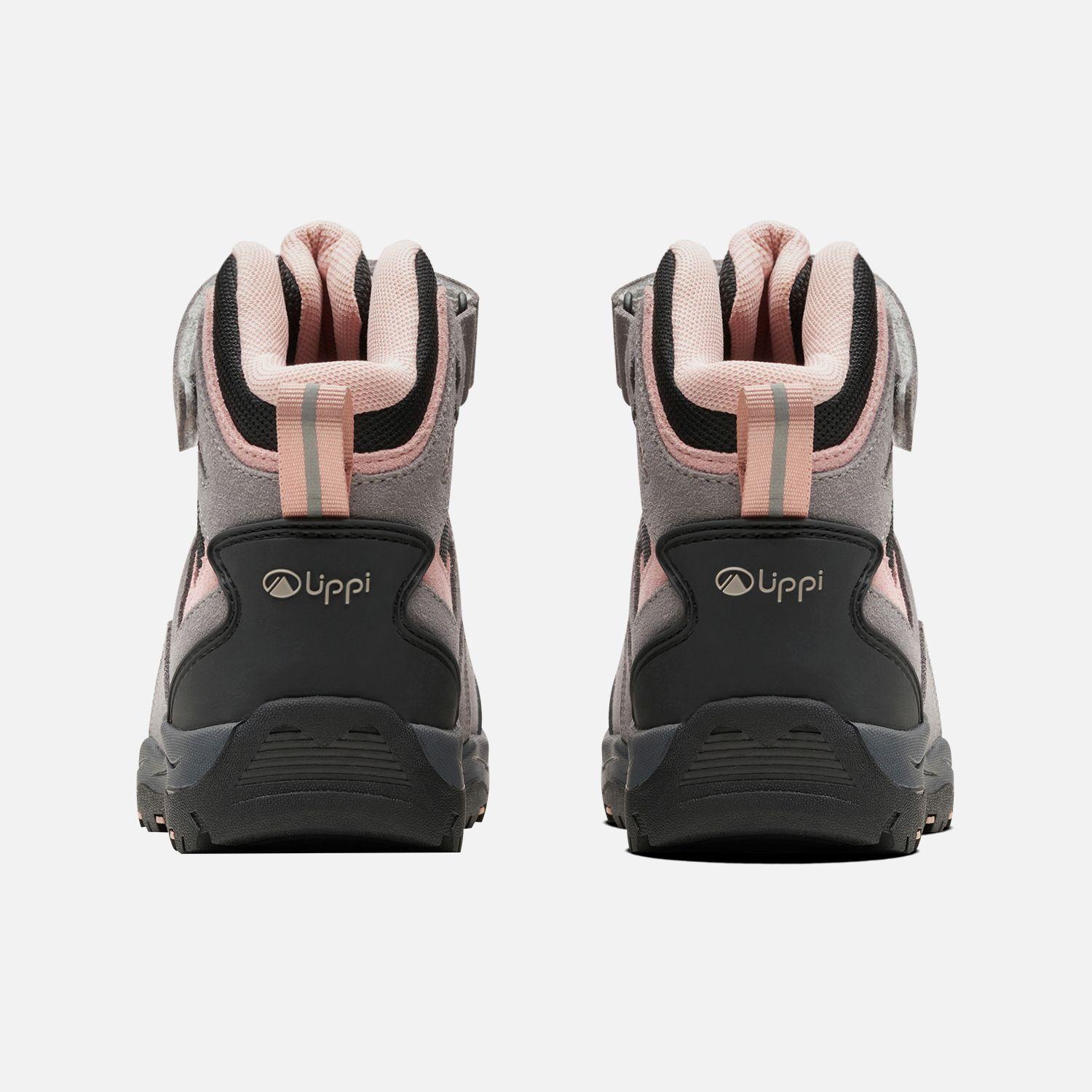 Botín Niña Puelo Cs Hi Velcro Gris / Damasco Lippi I25-5