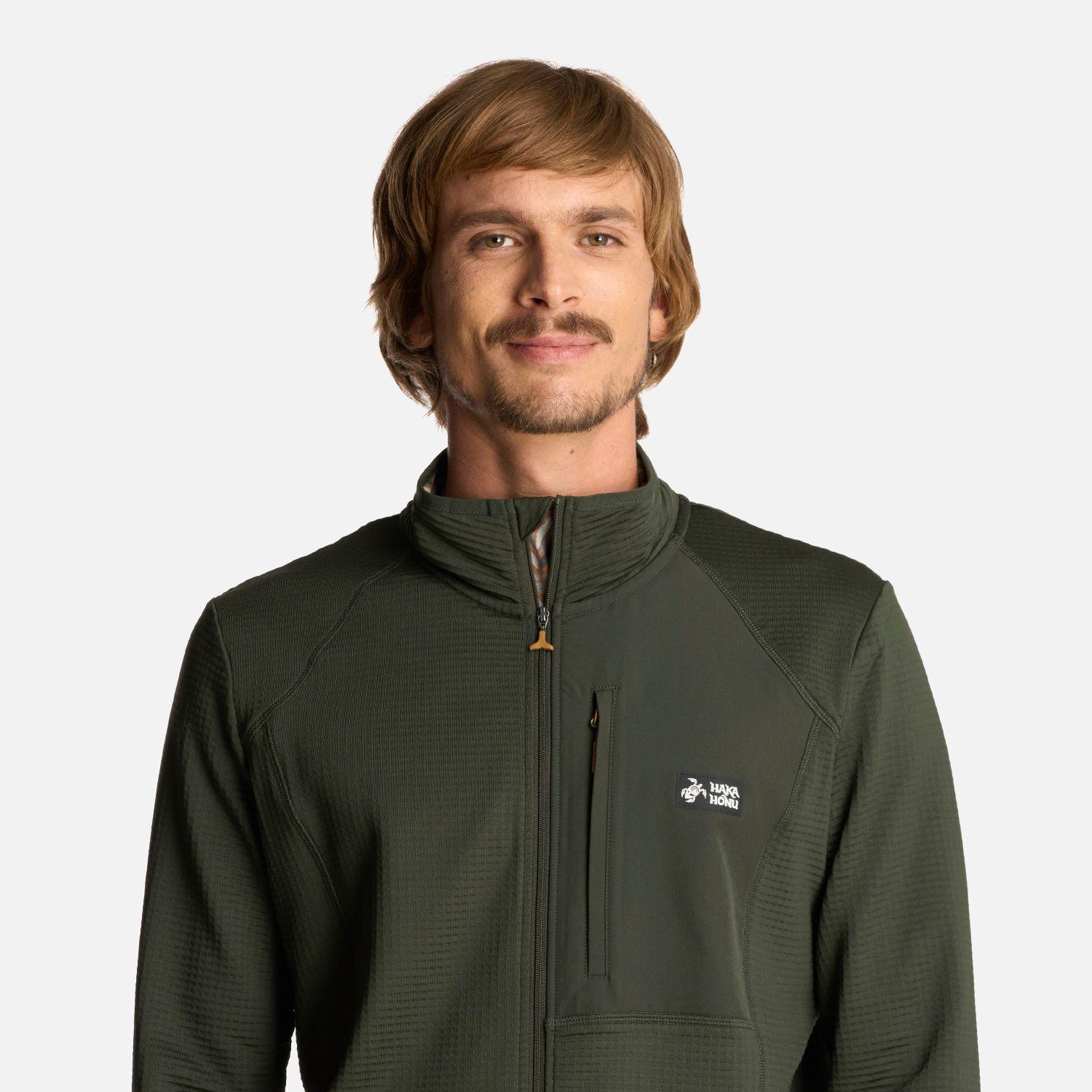 Polerón Hombre Taina Full Zip Verde Militar Haka Honu I25-3