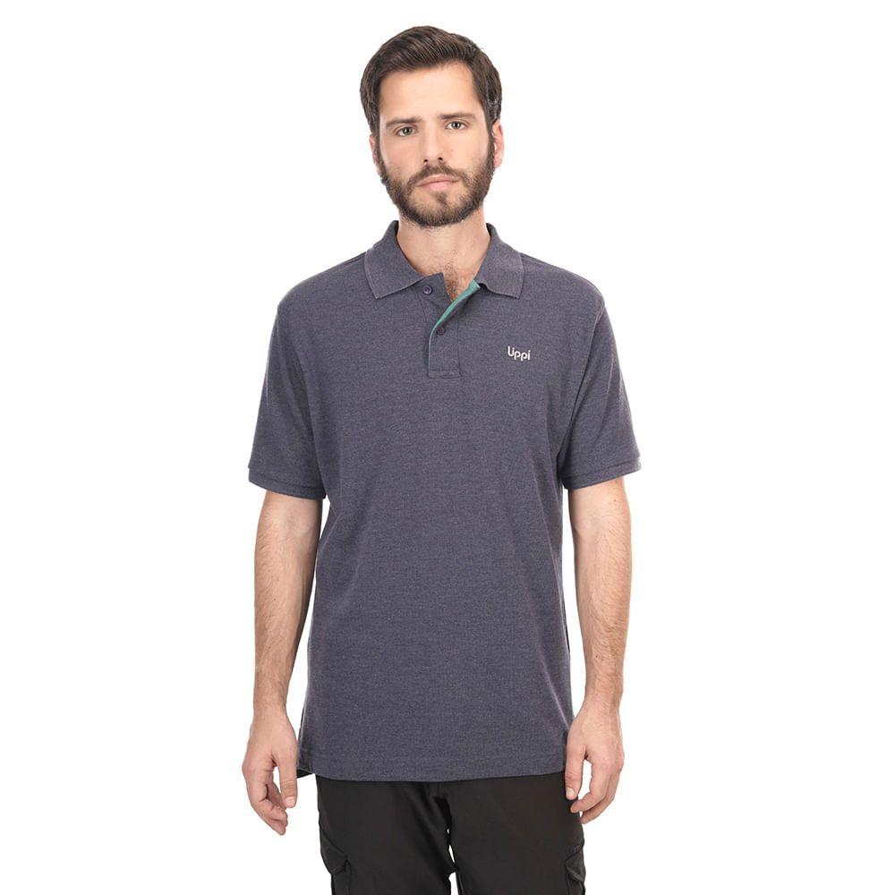 Polera Hombre First Class Elastic Polo Melange Verde Oscuro Lippi-1