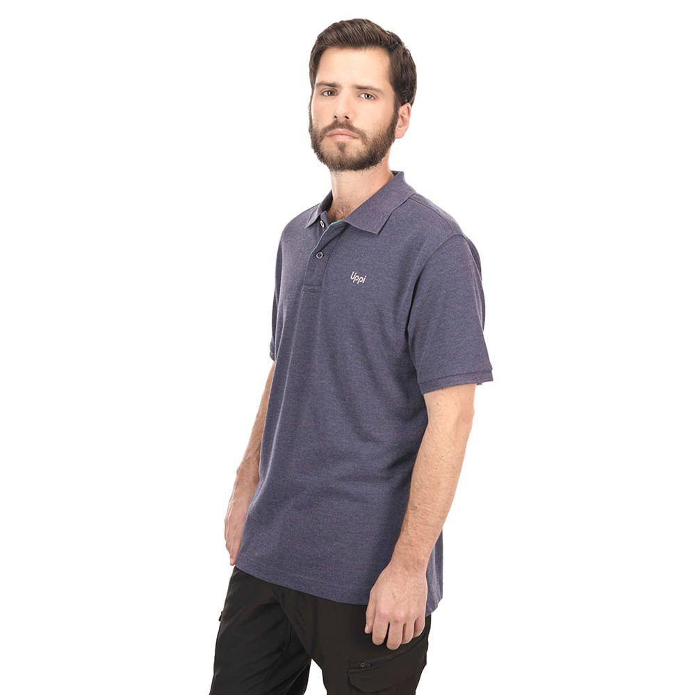 Polera Hombre First Class Elastic Polo Melange Verde Oscuro Lippi-2