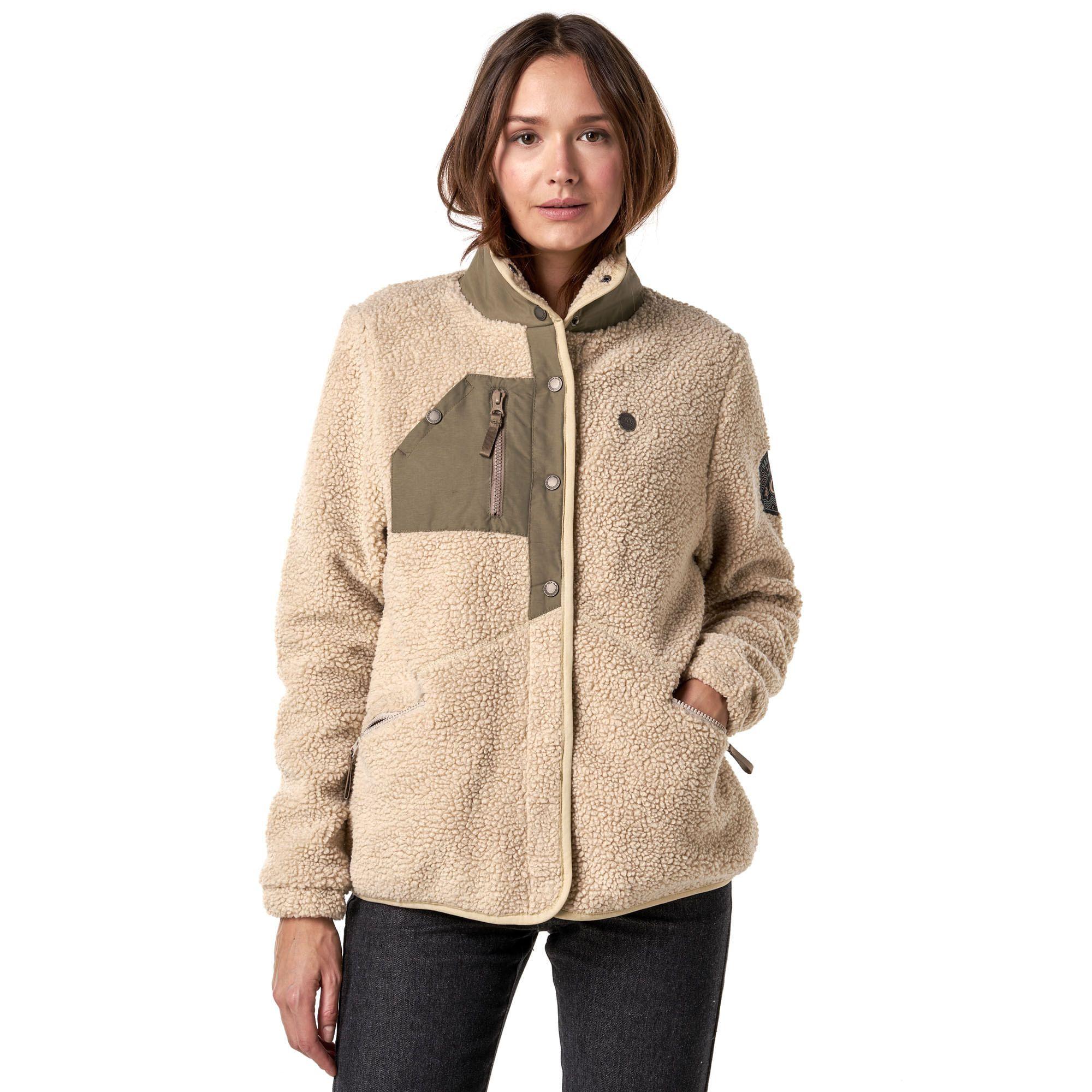 Chaqueta Mujer Zip-porrito Beige Haka Honu I19-0