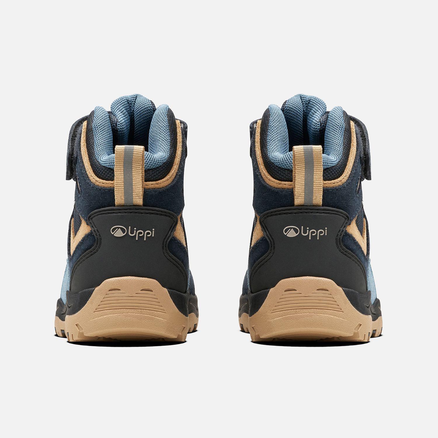 Botín Niño  Puelo CS HI Velcro Azul Piedra Taupe Lippi-4