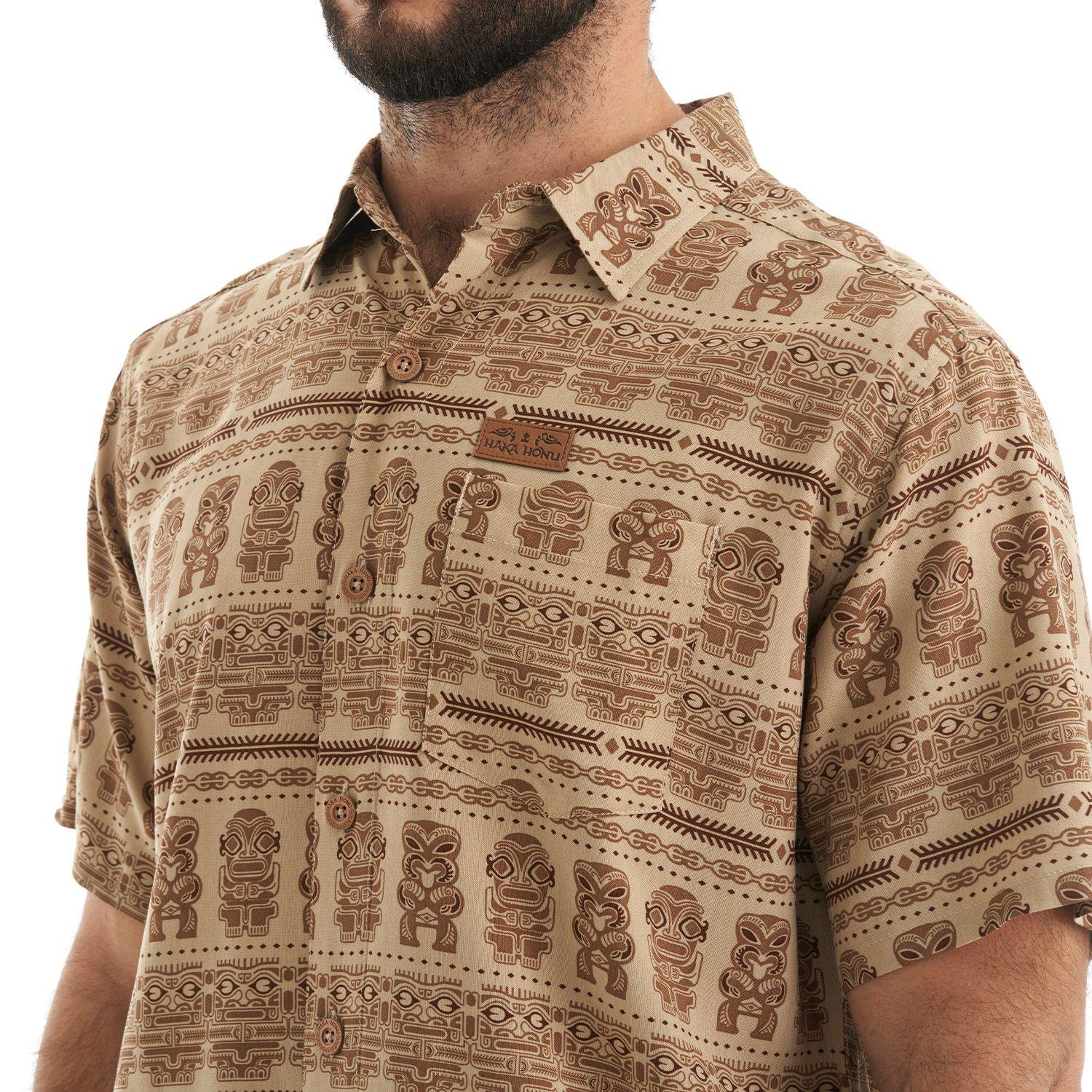 Camisa Hombre Good Karma Beige Haka Honu V22-6