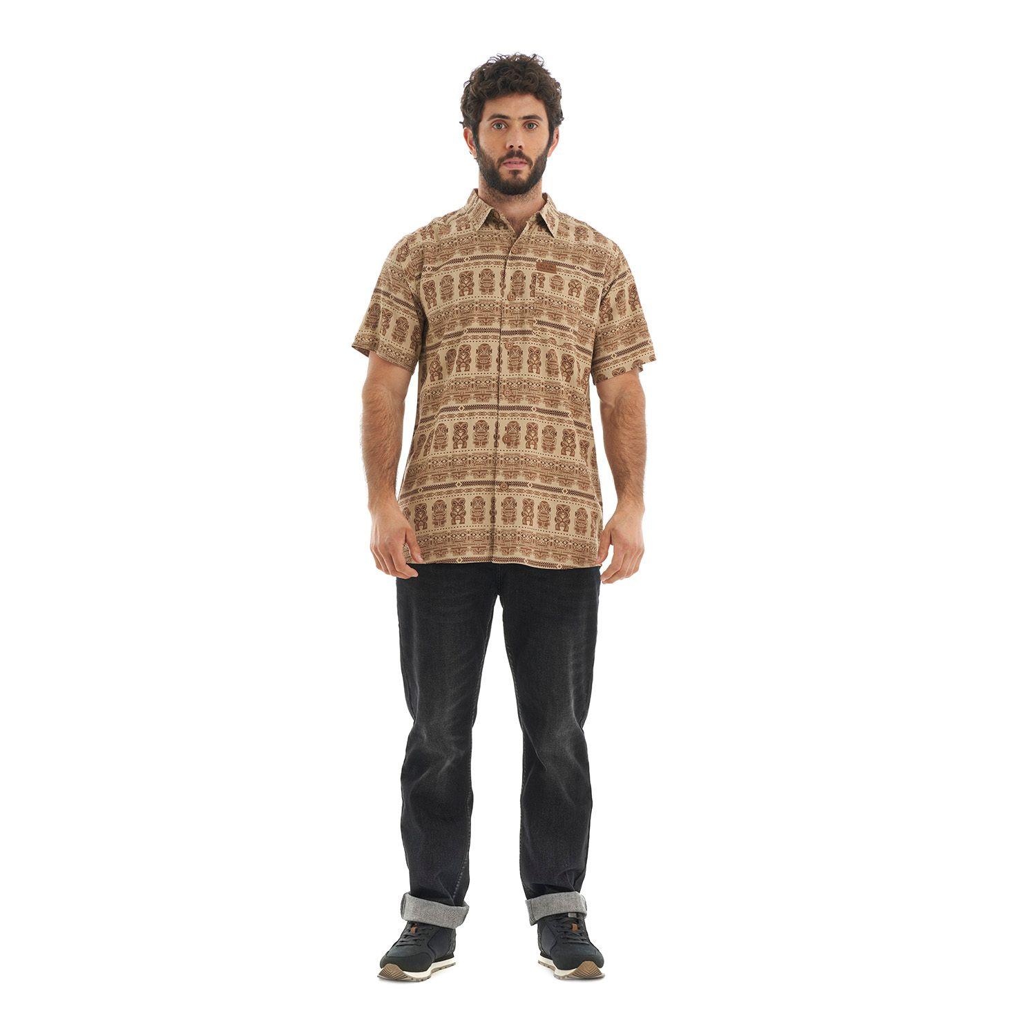 Camisa Hombre Good Karma Beige Haka Honu V22-7