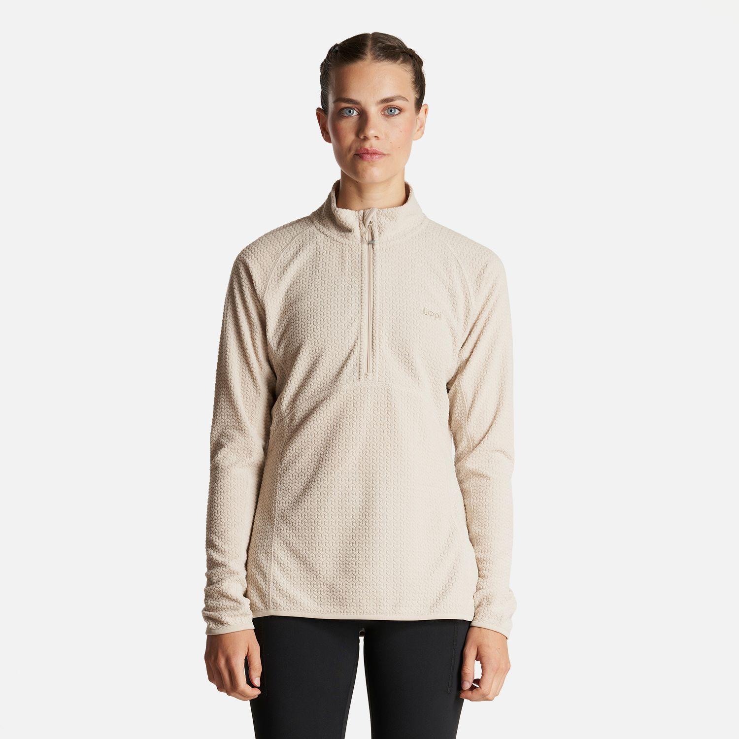 Poleron Mujer Jacaranda Nano-F 14 Zip Crema Lippi-1