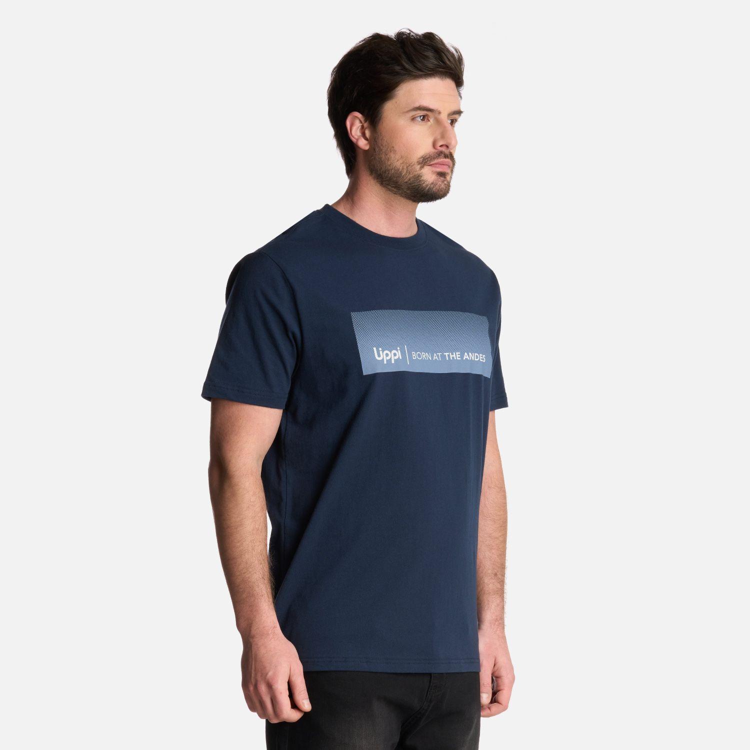 Polera Hombre Logo Lippi FrontPrint TShirt Azul Marino Lippi-1