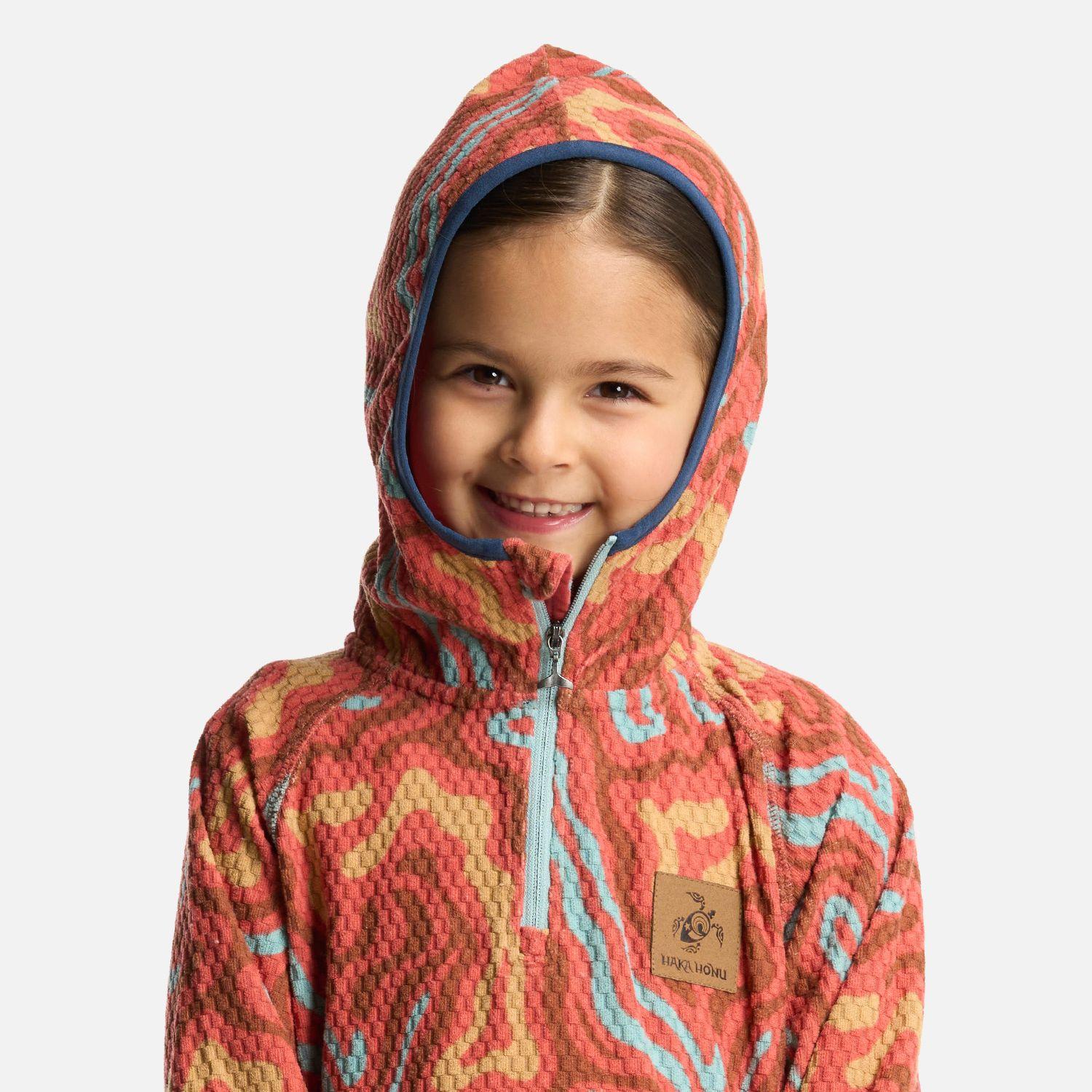 Polerón Niña Taina Poki Print Salmon Haka Honu V26-2