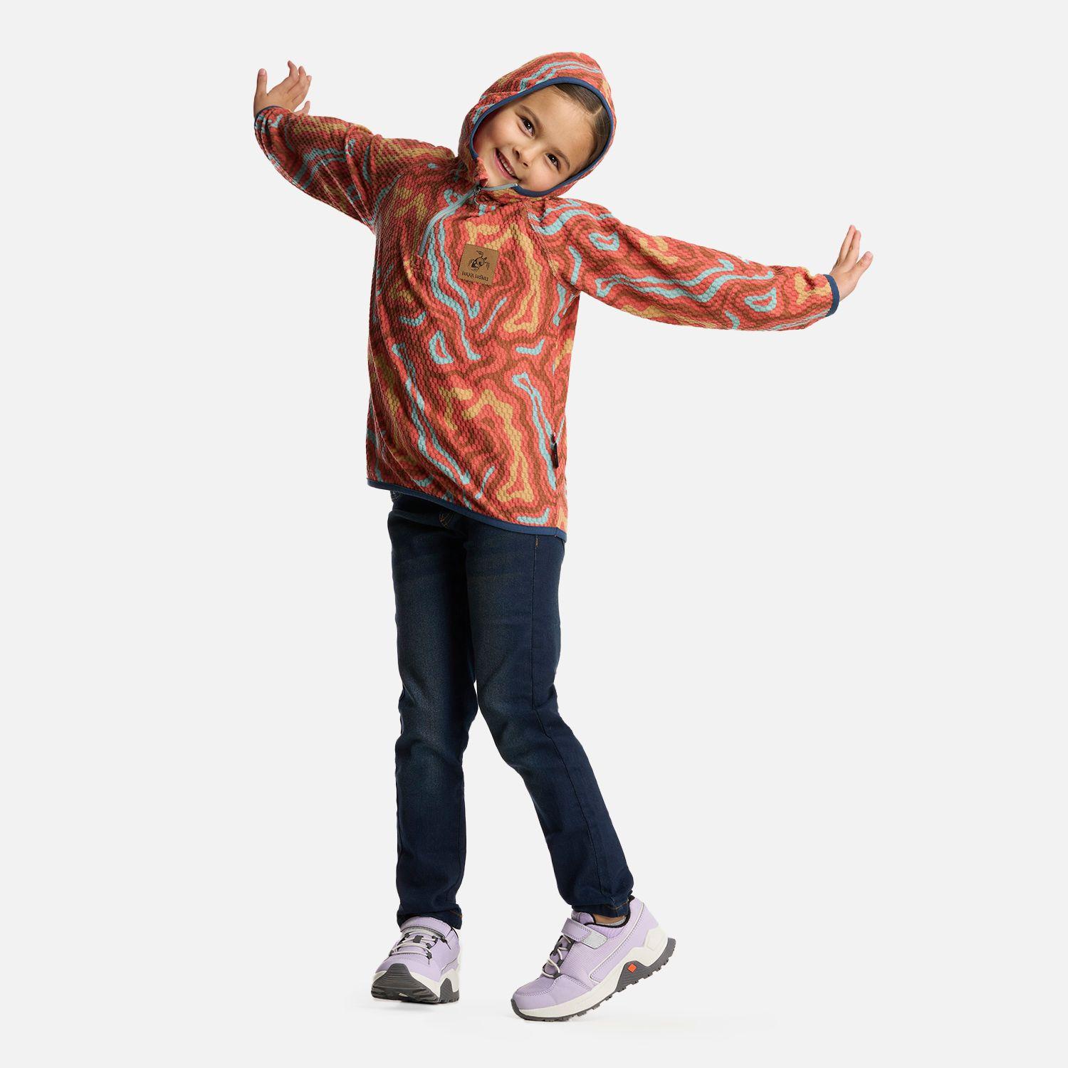 Polerón Niña Taina Poki Print Salmon Haka Honu V26-3