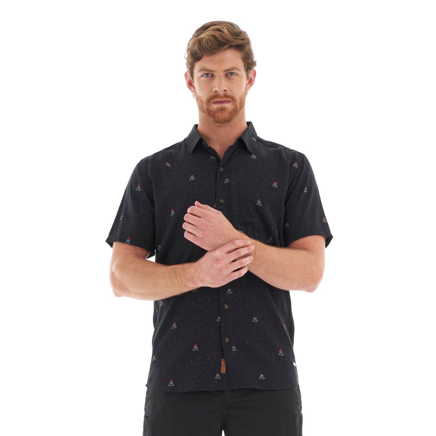 Camisa Hombre Camp Short Sleeve Shirt Print Marengo Lippi-1
