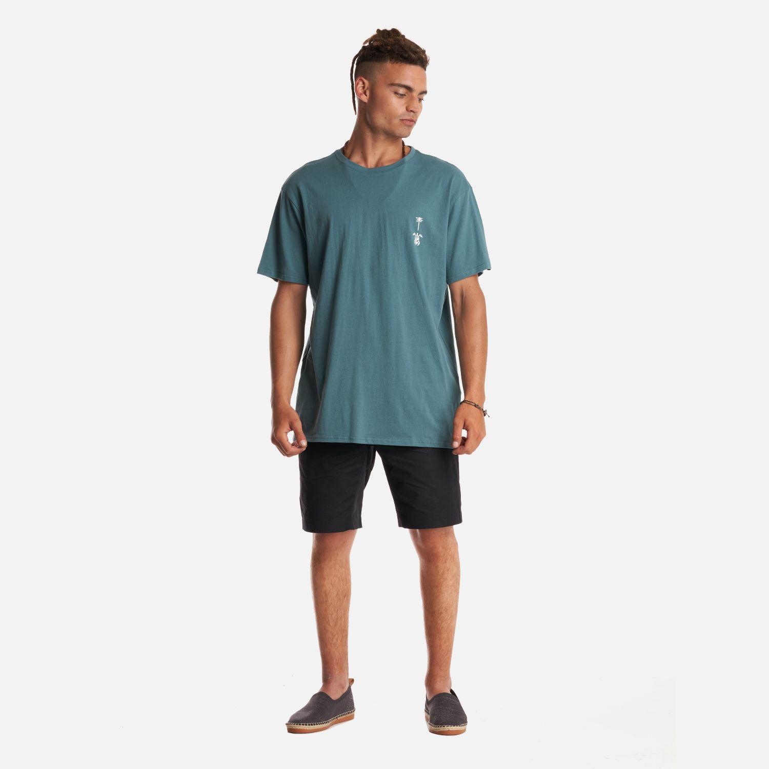 Polera Hombre Amanecer Verde Grisaceo Haka Honu-5