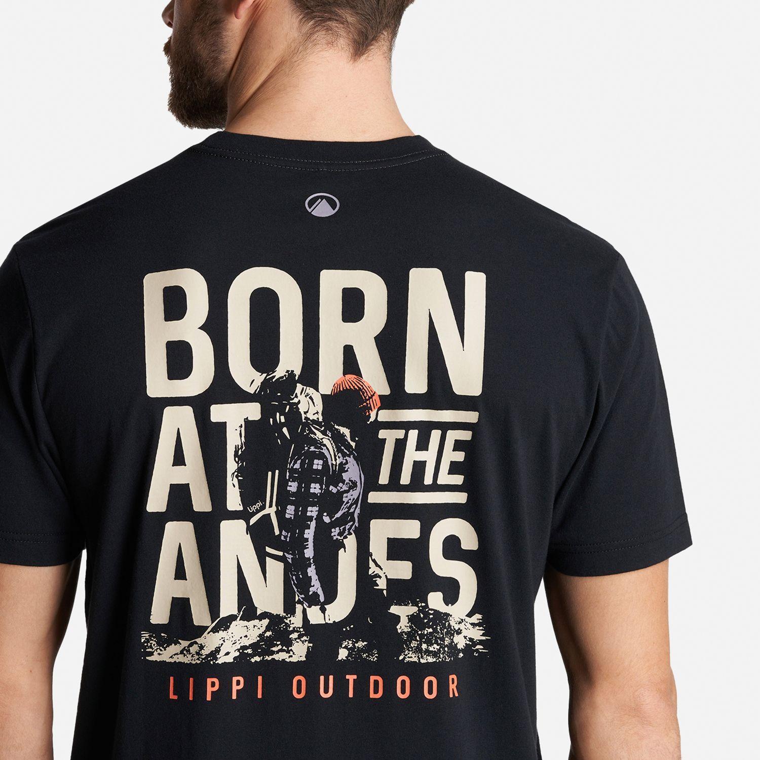Polera Hombre Born at the Andes T-Shirt Negro Lippi-4