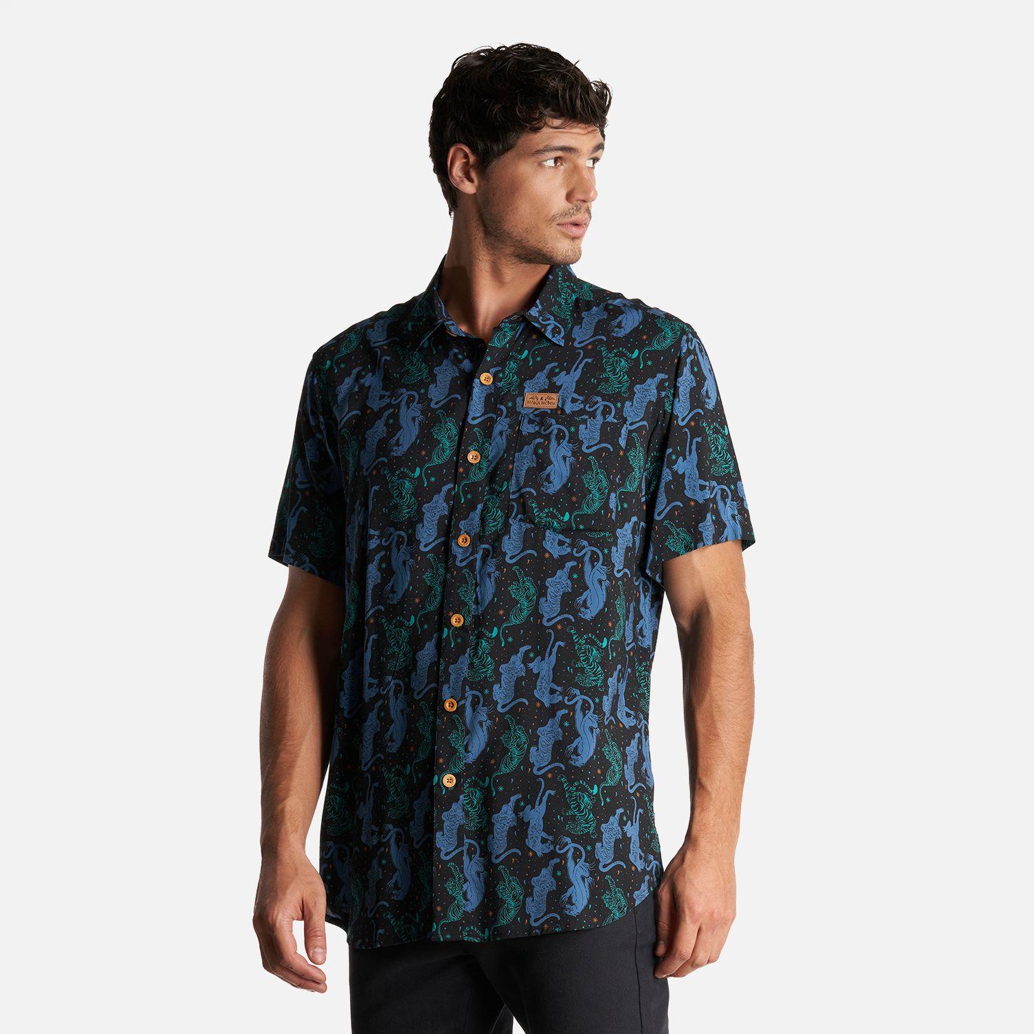 Camisa Hombre Anameizon Print Negro Haka Honu-2