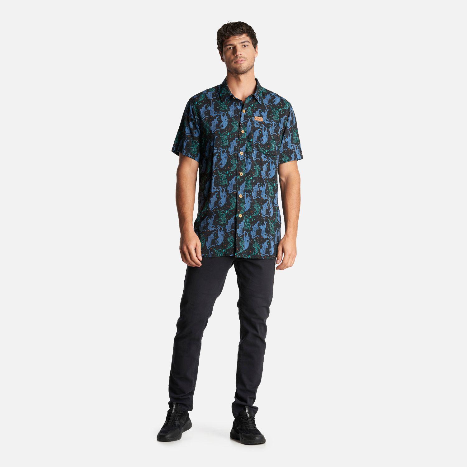Camisa Hombre Anameizon Print Negro Haka Honu-5