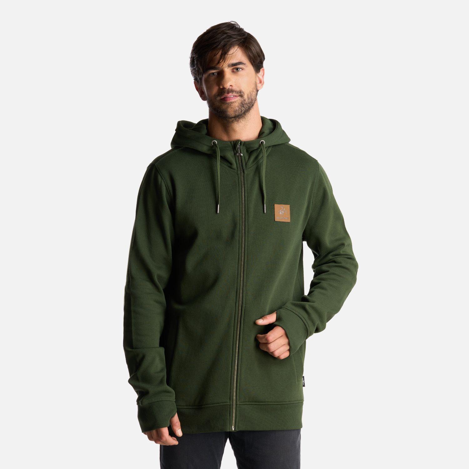Poleron Hombre Ninja Verde Militar Haka Honu I24-1