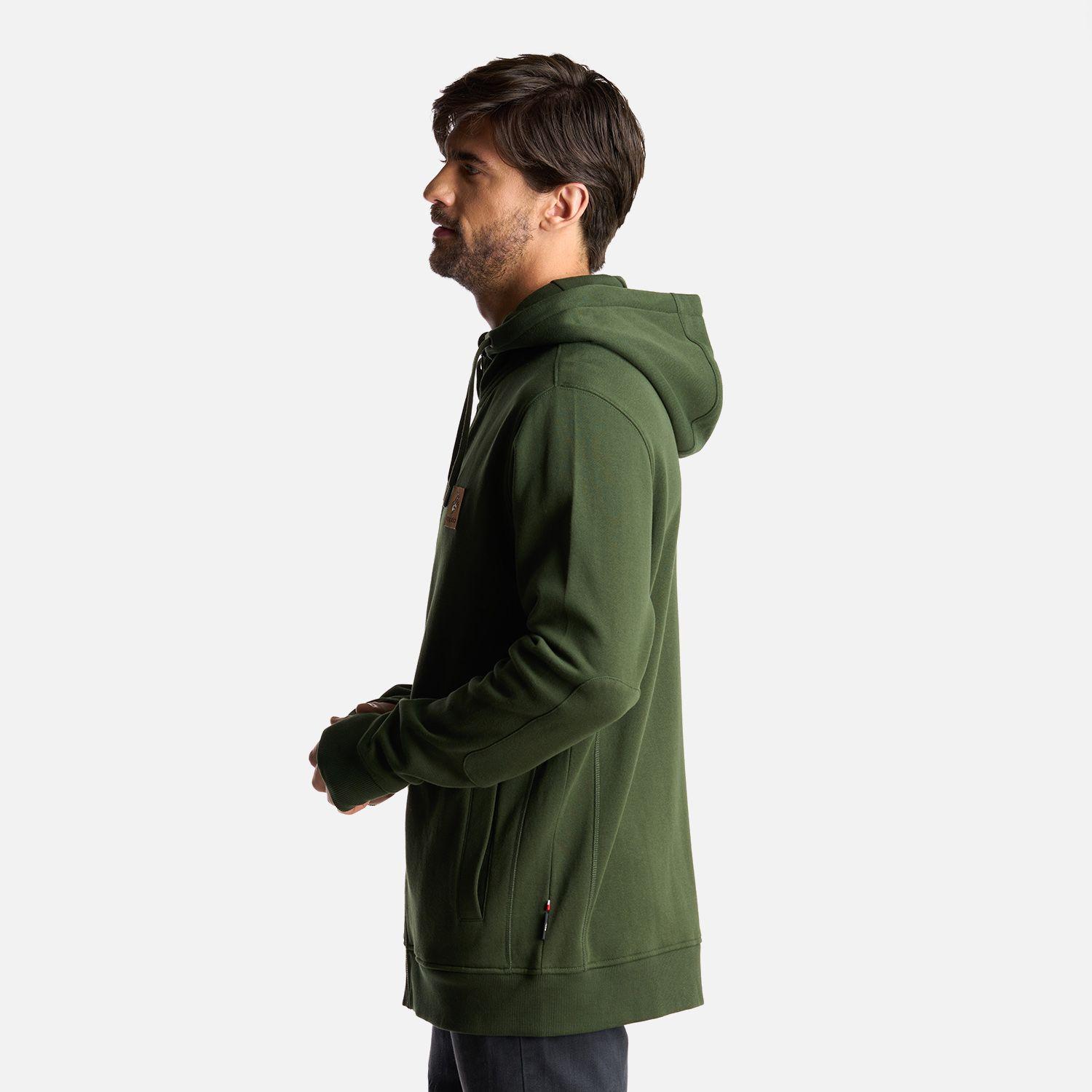 Poleron Hombre Ninja Verde Militar Haka Honu I24-3