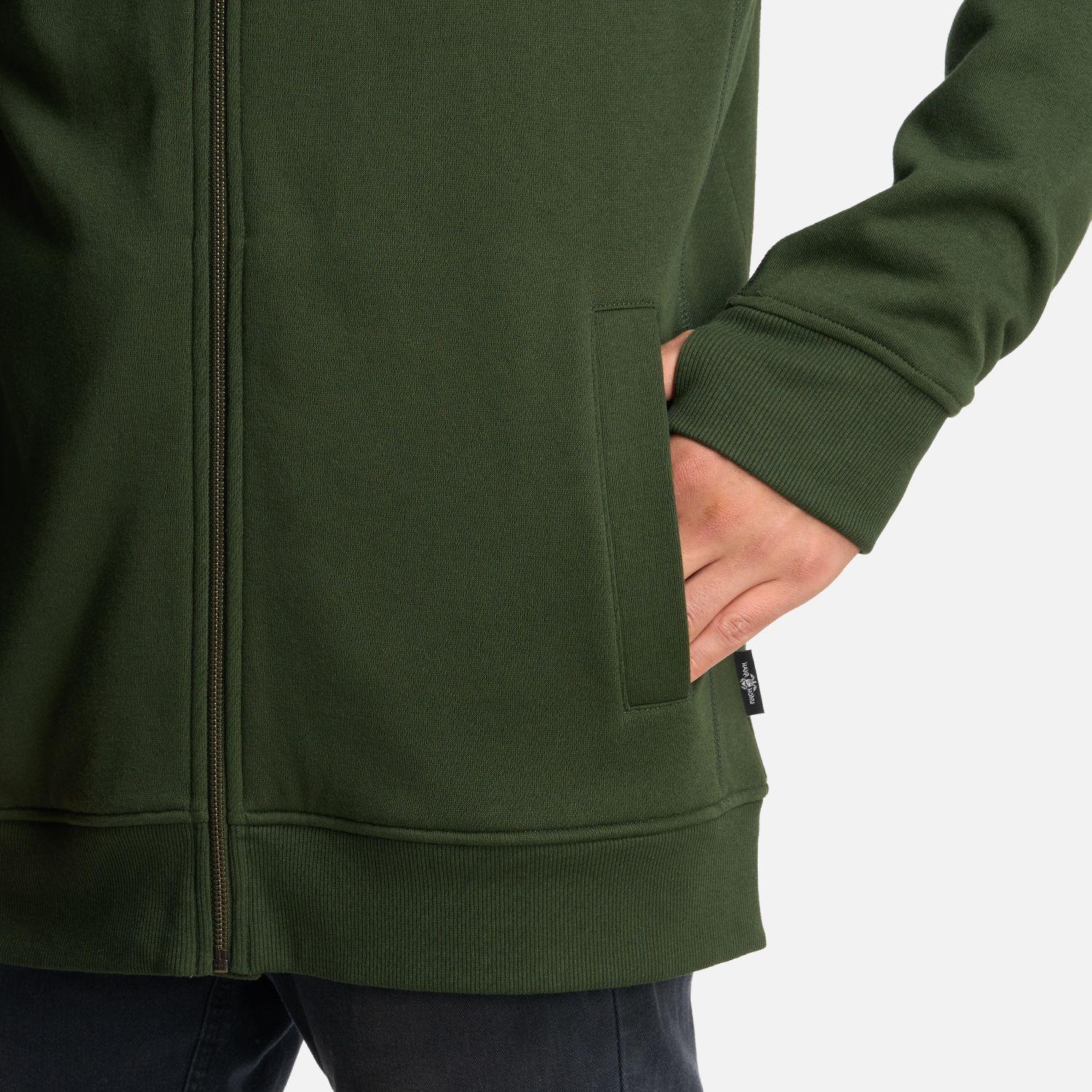 Poleron Hombre Ninja Verde Militar Haka Honu I24-6