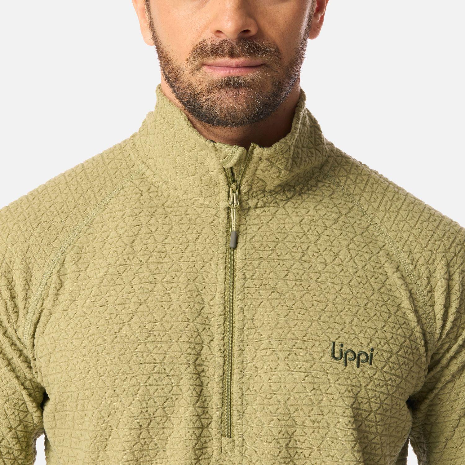 Polerón Hombre Jacaranda Nano-F 1/4 Zip Verde Lippi-3