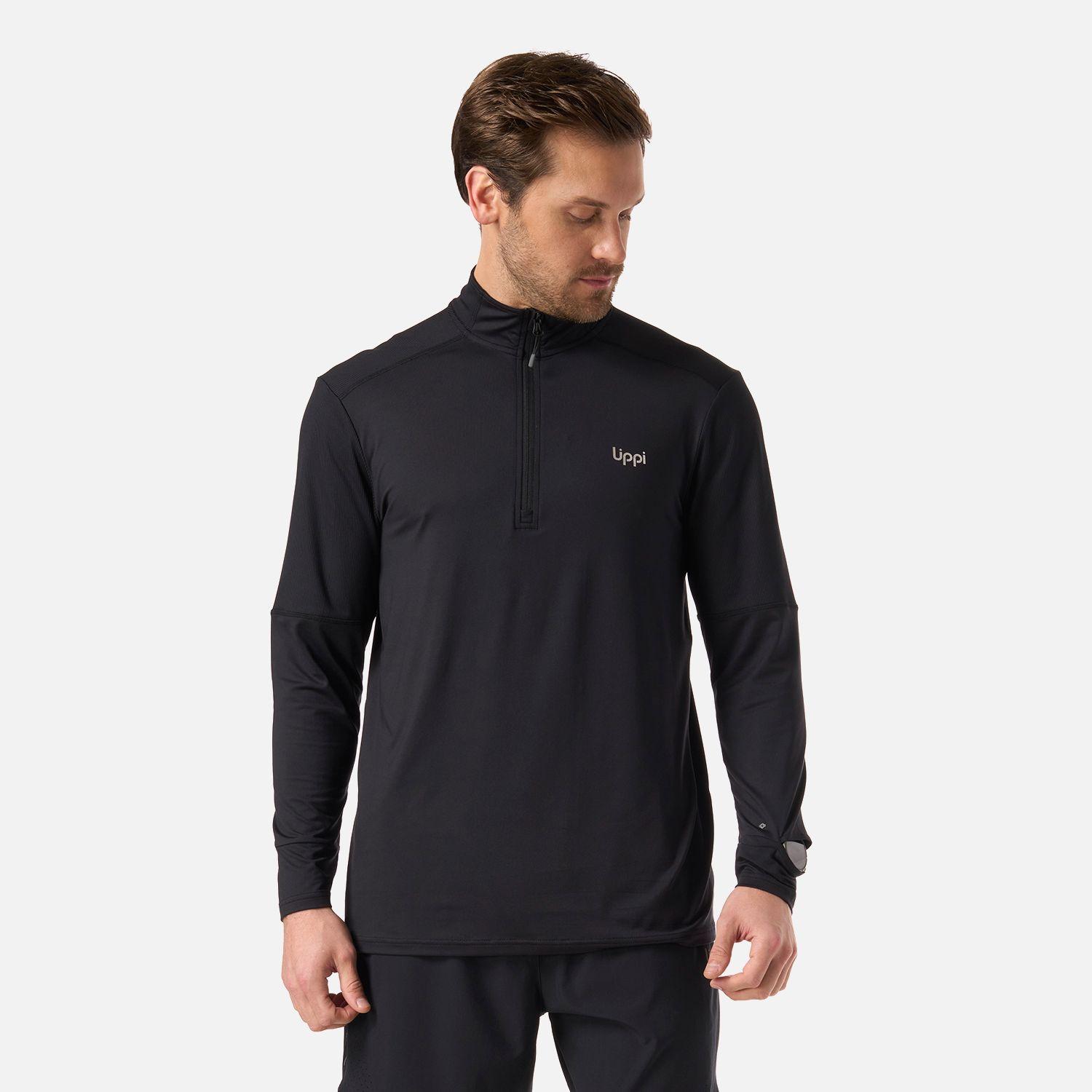 Polerón Hombre Puerto Trucco 1/4 Zip Negro Lippi V26-0