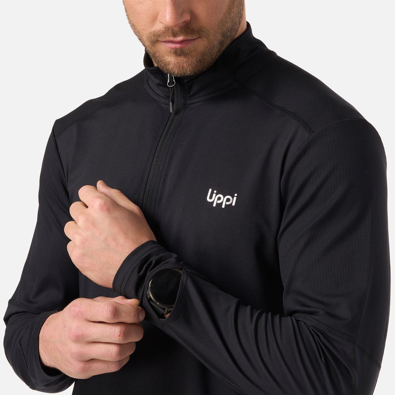 Polerón Hombre Puerto Trucco 1/4 Zip Negro Lippi V26-3