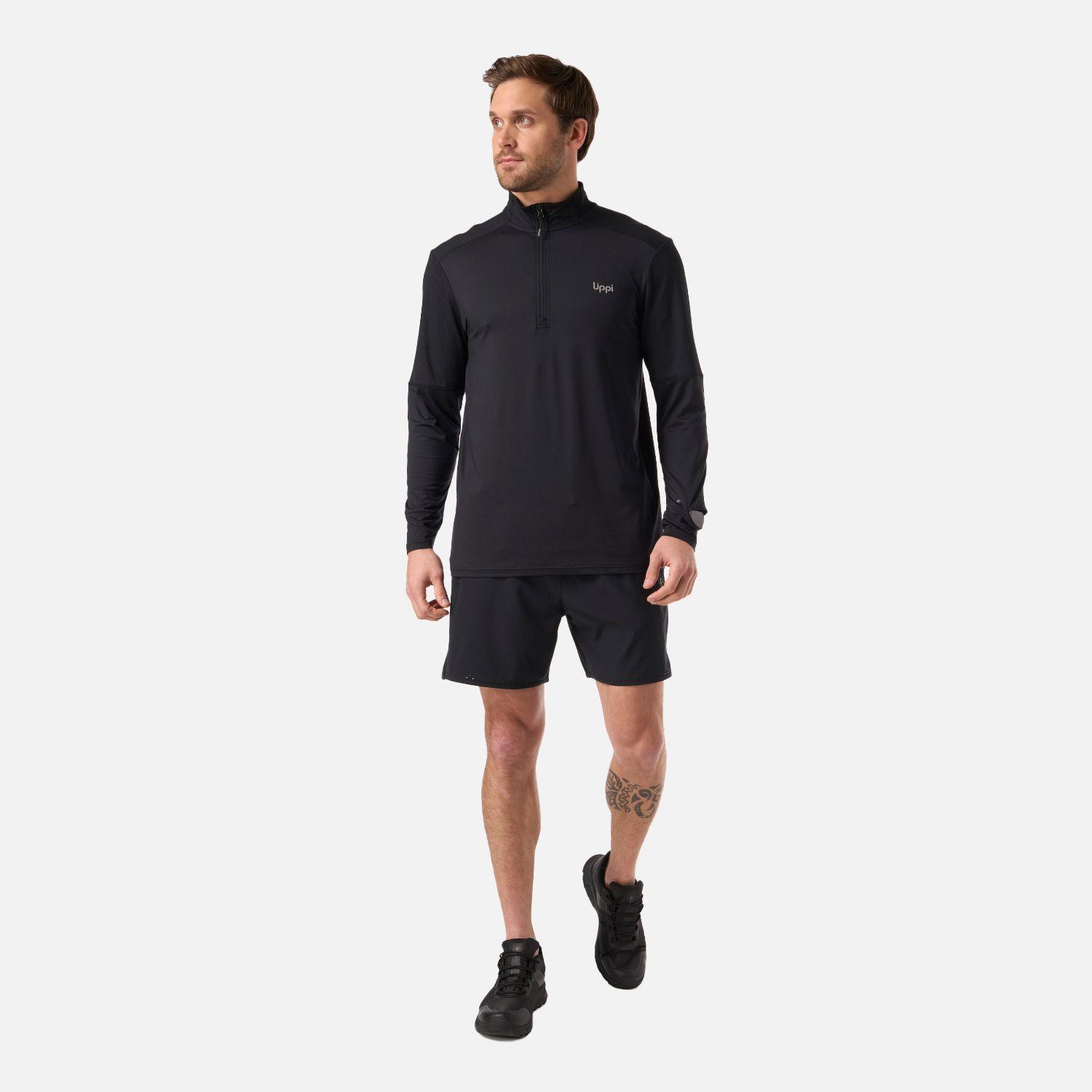 Polerón Hombre Puerto Trucco 1/4 Zip Negro Lippi V26-4