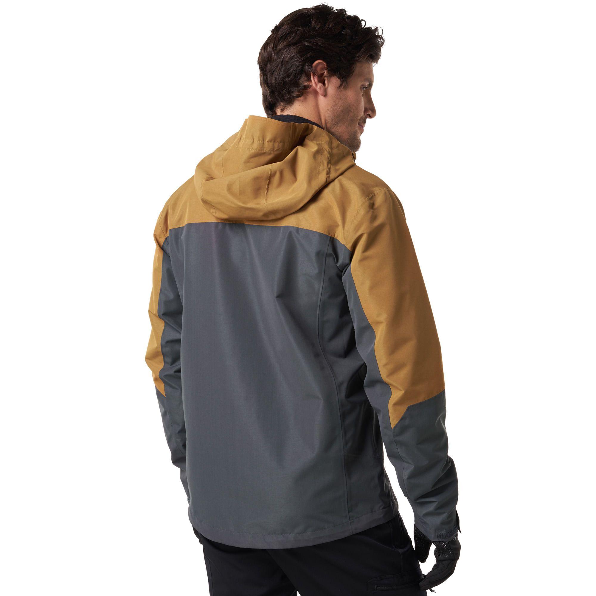 Chaqueta Hombre Summit B-Dry Hoody Jacket Mostaza / Grafito Lippi-3