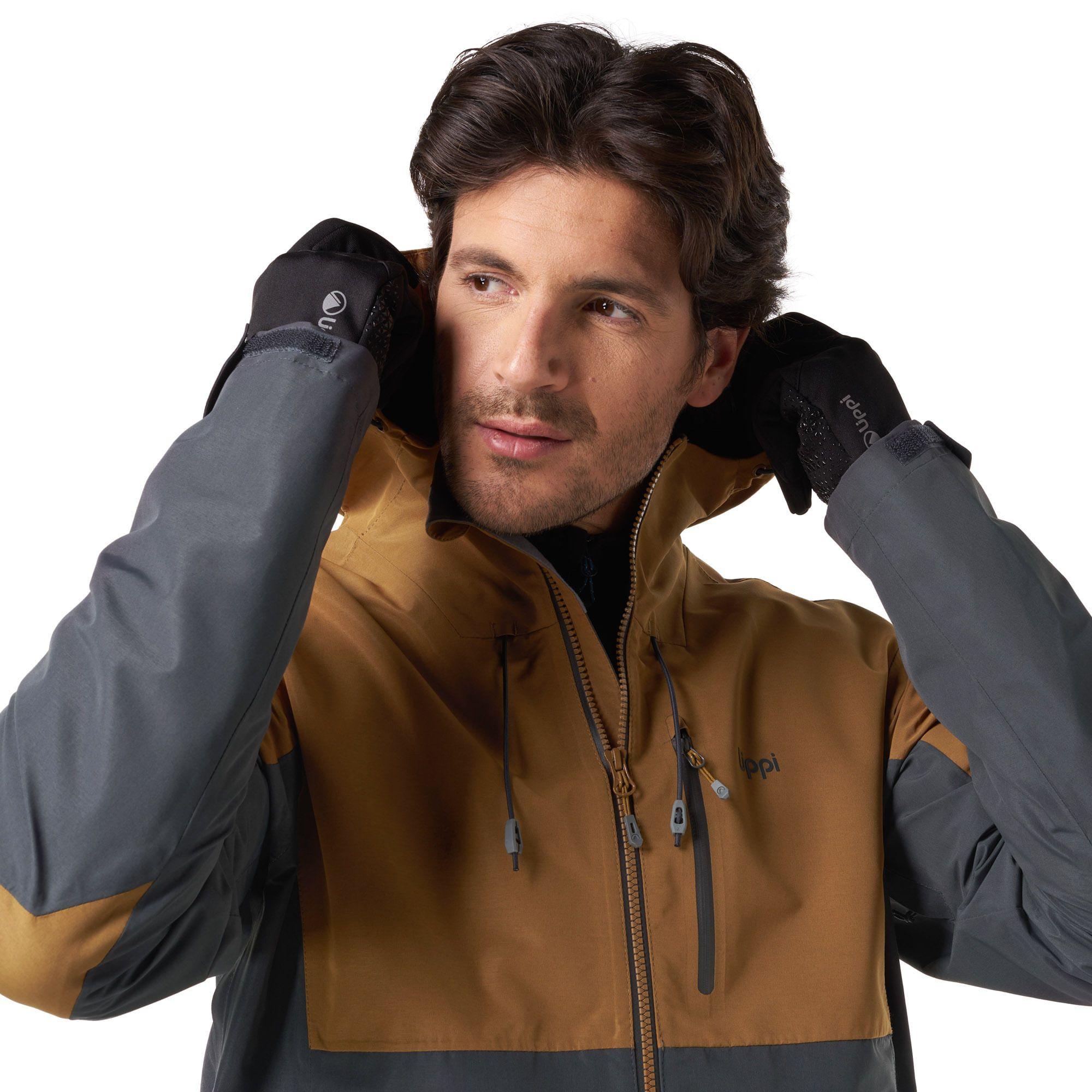 Chaqueta Hombre Summit B-Dry Hoody Jacket Mostaza / Grafito Lippi-4