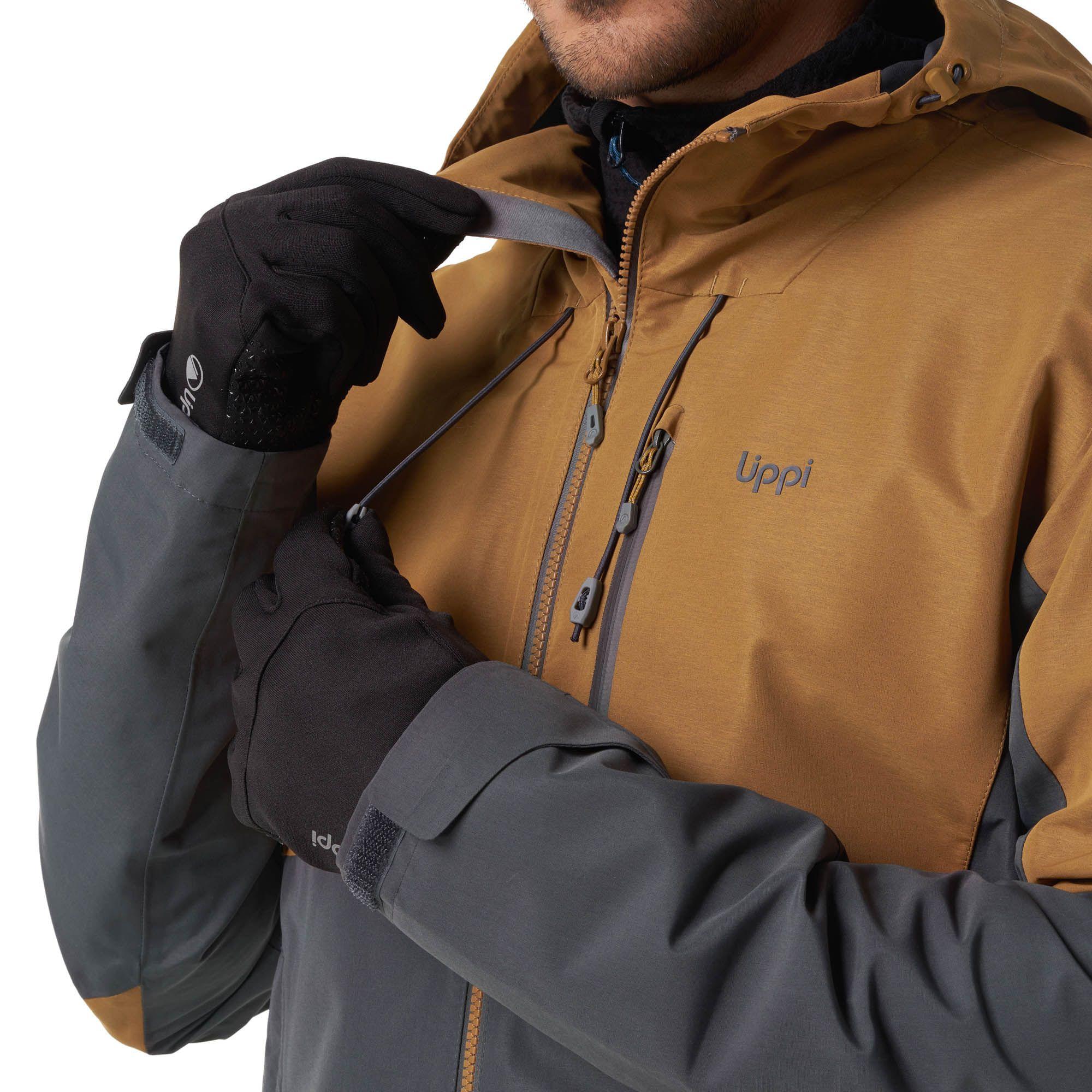 Chaqueta Hombre Summit B-Dry Hoody Jacket Mostaza / Grafito Lippi-6