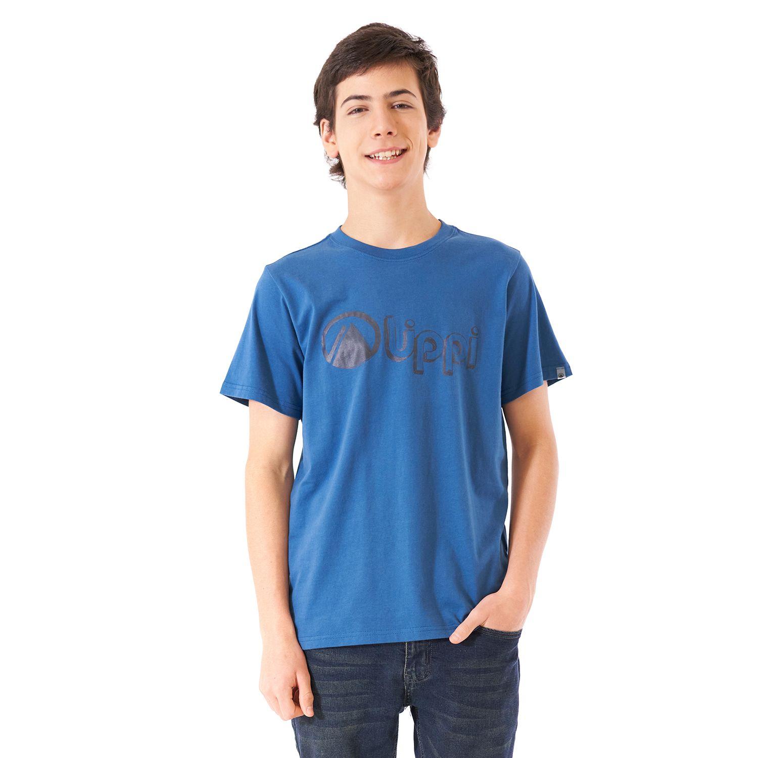 Polera Teen Boy Logo Lippi UV-Stop T-Shirt Azul Lippi V21-1