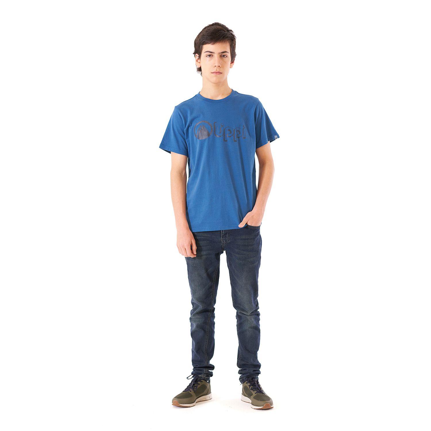 Polera Teen Boy Logo Lippi UV-Stop T-Shirt Azul Lippi V21-6