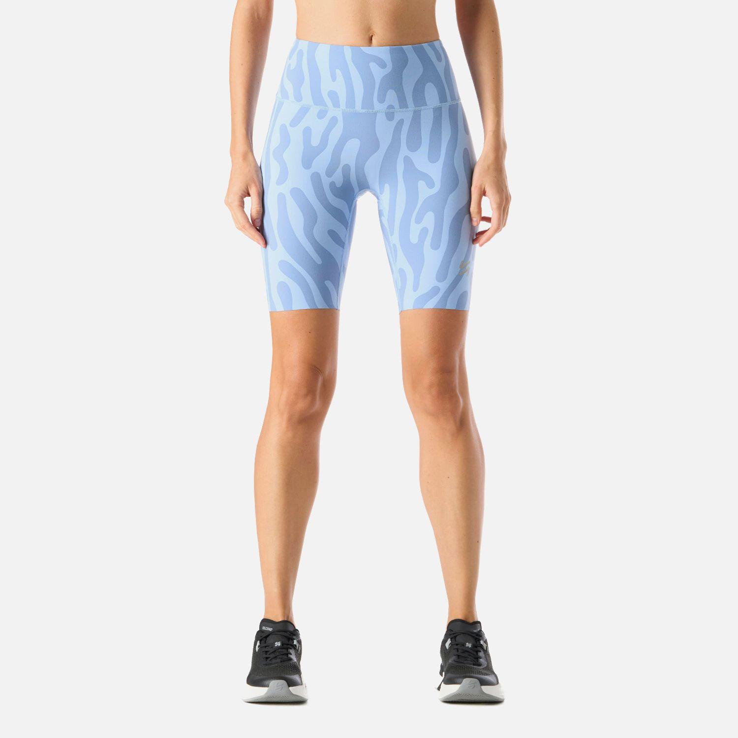 Calza Mujer Tempo Biker Super High Rise Celeste Vulcano-0