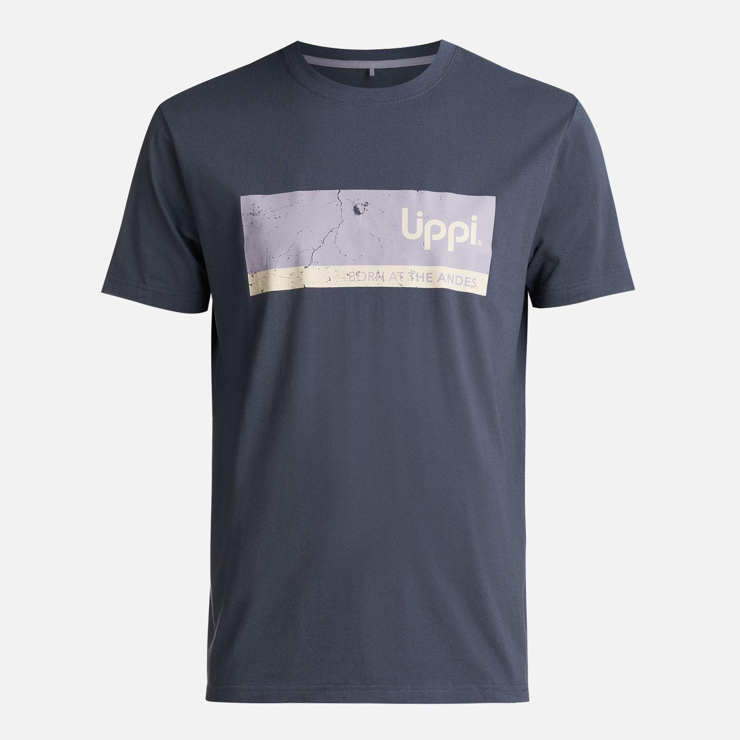 Polera Hombre Logo Lippi Front Print T-Shirt Azul Noche Lippi-0