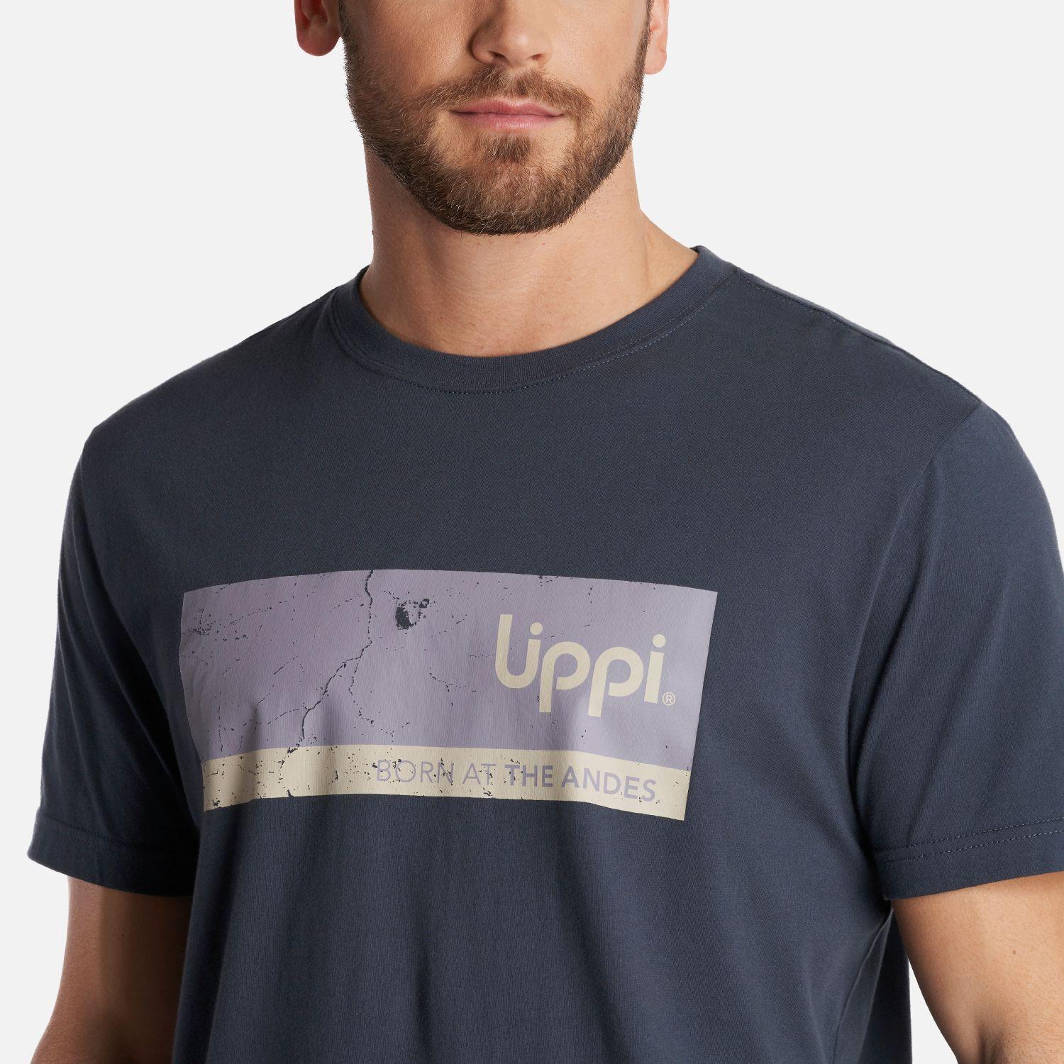 Polera Hombre Logo Lippi Front Print T-Shirt Azul Noche Lippi-4
