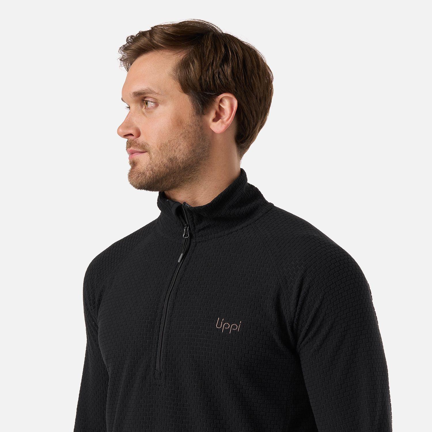 Polerón Hombre Jacaranda Nano-F 1/4 Zip Negro Lippi V26-3